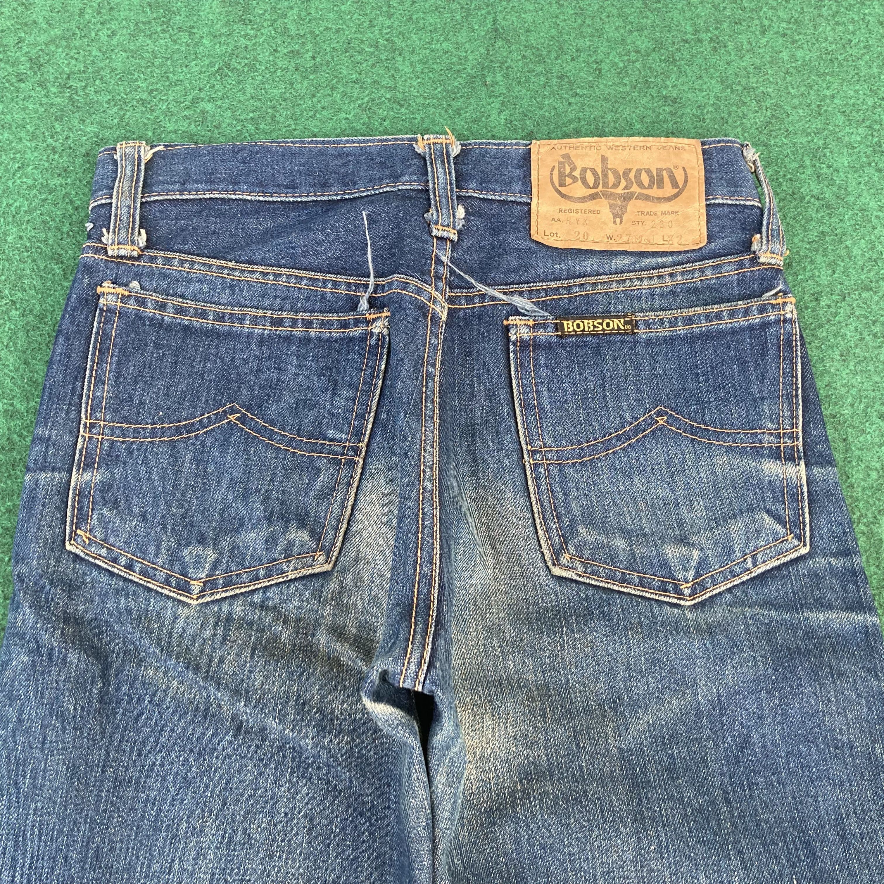 Japanese Brand × Vintage Vtg Bobson Denim Bootcut 26 Wide Flared Faded Jeans Size US 26 / EU 42 - 10 Thumbnail
