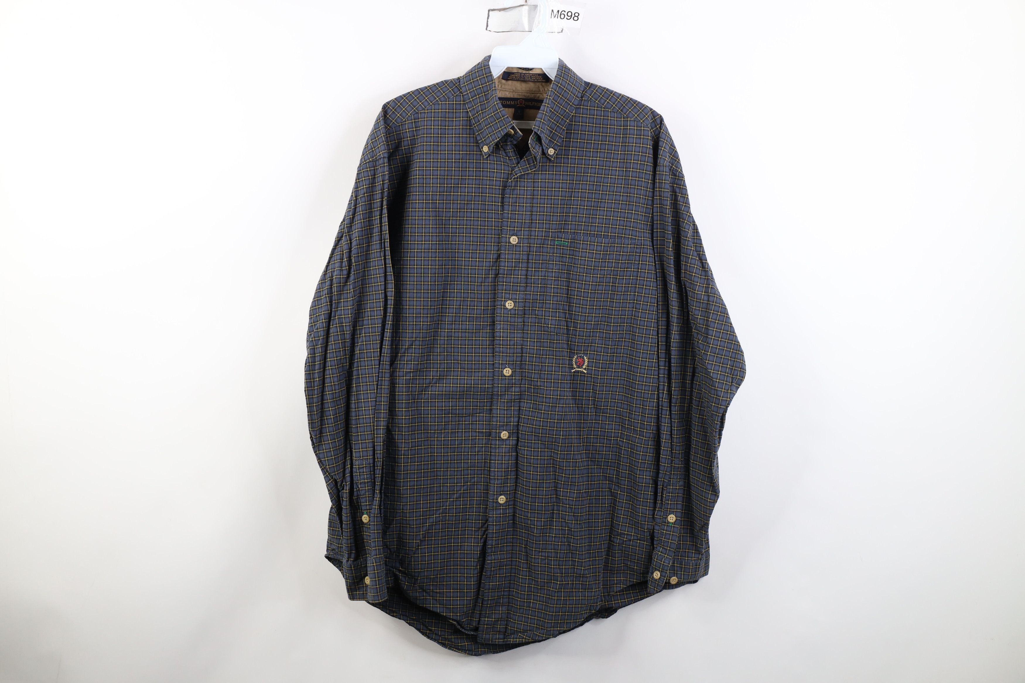 Tommy Hilfiger Vintage 90s Tommy Hilfiger Collared Button Down Shirt Plaid Size US S / EU 44-46 / 1 - 1 Thumbnail
