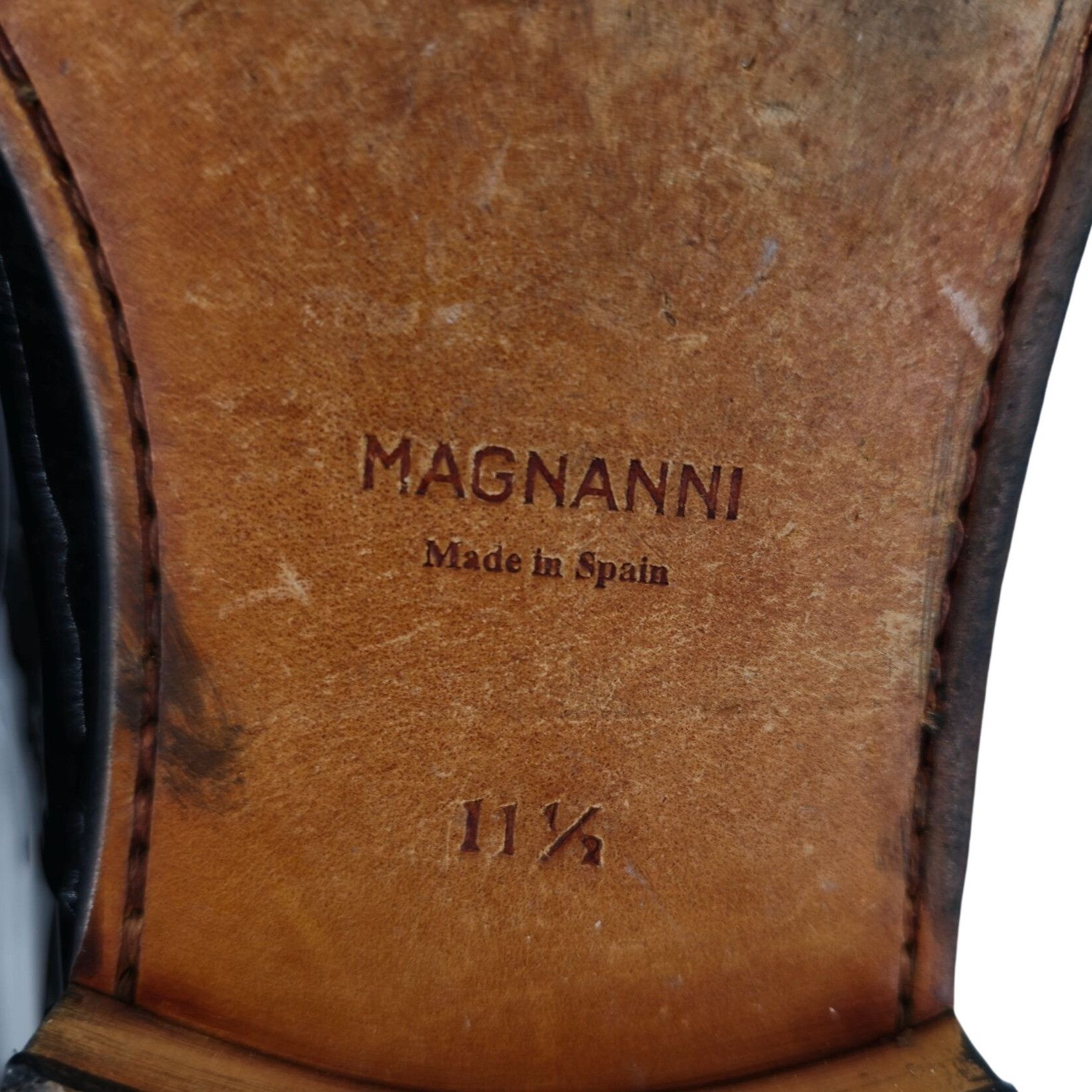 Magnanni Magnanni Saks Fifth Ave Black Patent Leather Dress Shoes Men Size US 11.5 / EU 44-45 - 14 Thumbnail