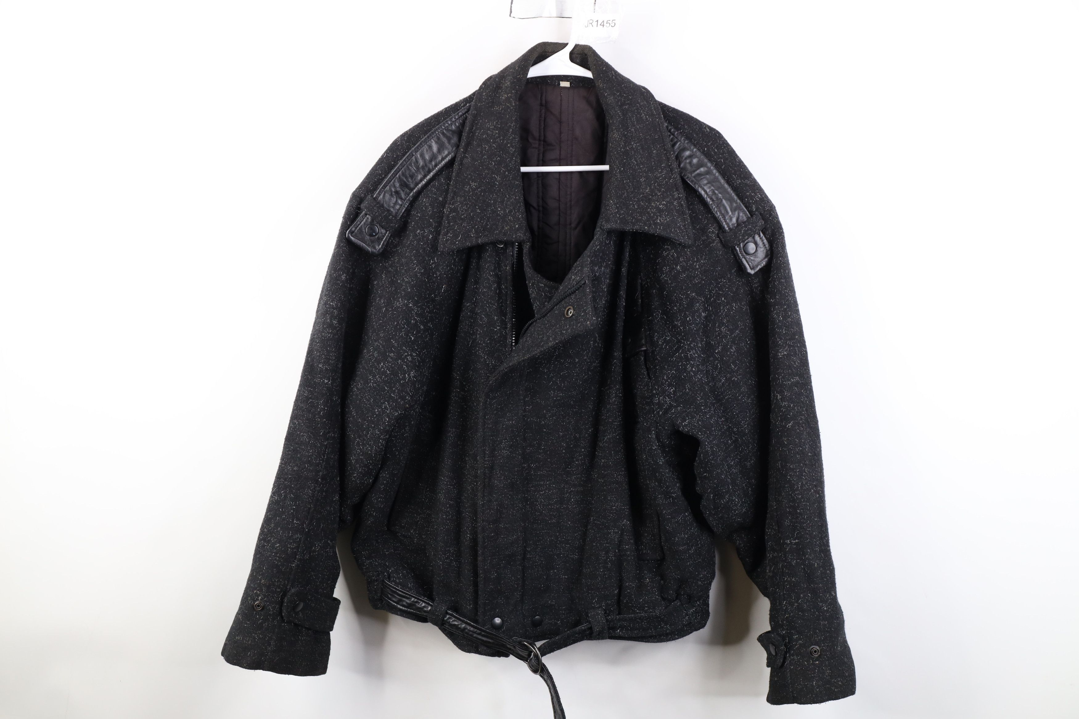 Vintage Vintage 90s Streetwear Wool Bomber Jacket Atomic Fleck Size US XXL / EU 58 / 5 - 1 Thumbnail