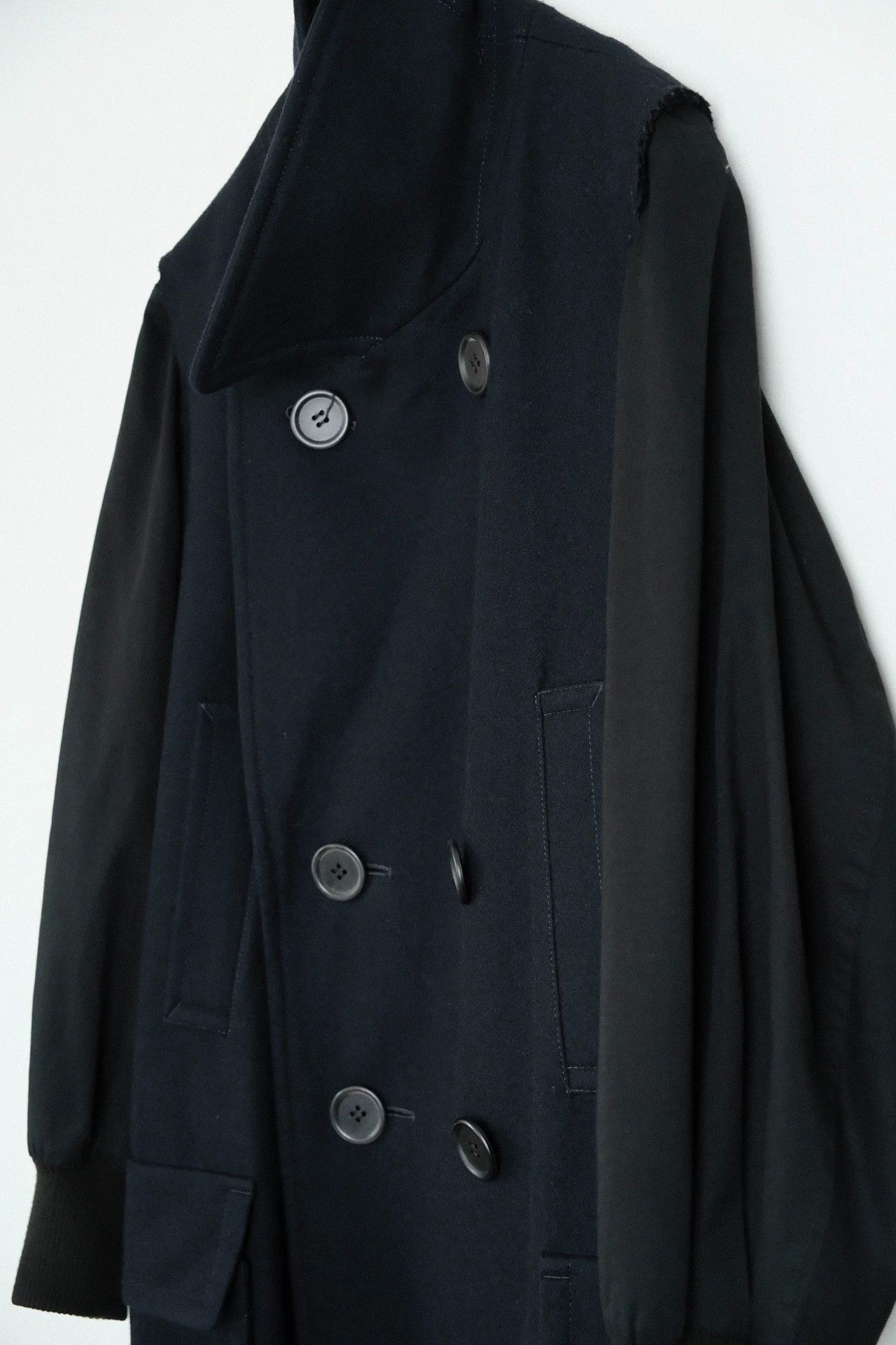 Yohji Yamamoto Yohji Yamamoto 24AW Vintage Decon Collar DB Navy Coat Size US M / EU 48-50 / 2 - 6 Thumbnail