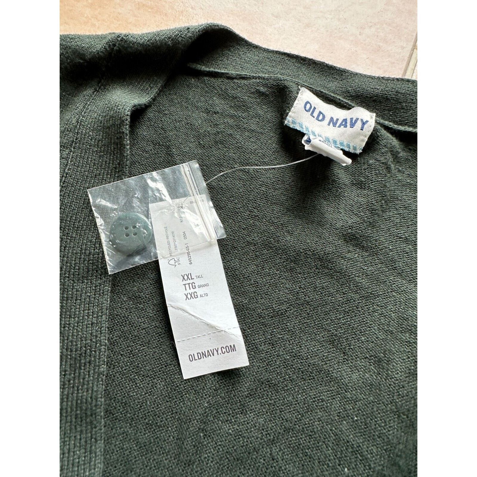 Old Navy OLD NAVY Cotton green front button Sweater men size Tall XXL Size US XXL / EU 58 / 5 - 5 Thumbnail