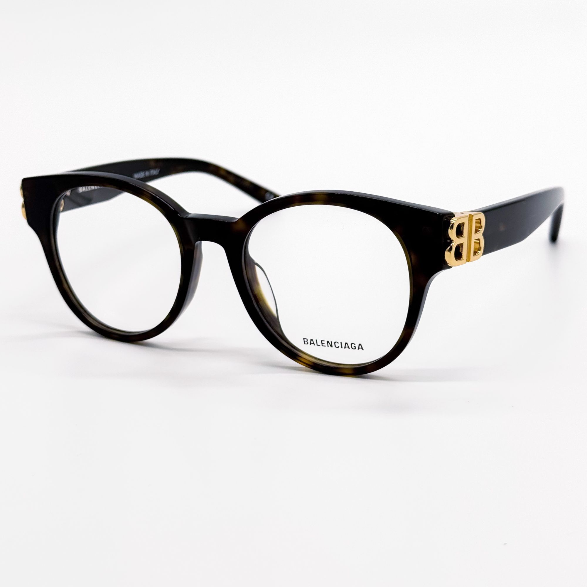 Balenciaga NEW BALENCIAGA EYEGLASSES BB0173O 002 ROUND HAVANA WOMEN EYE Size ONE SIZE - 4 Thumbnail