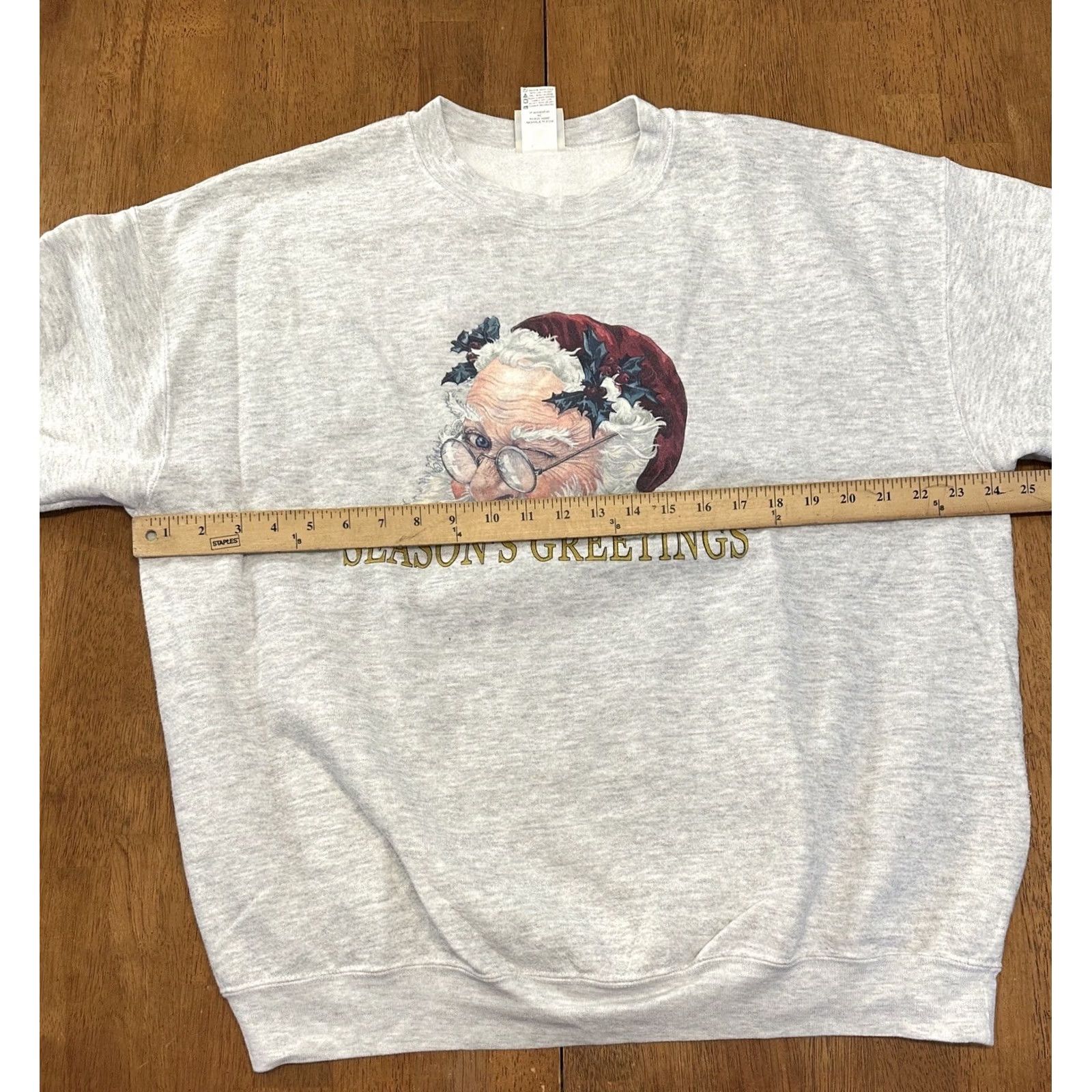 Vintage VINTAGE Lee Sport Christmas Sweatshirt Crewneck Large Mens Gray 90s Santa Clause Season’s Greetings Graphic Print Size US L / EU 52-54 / 3 - 5 Thumbnail