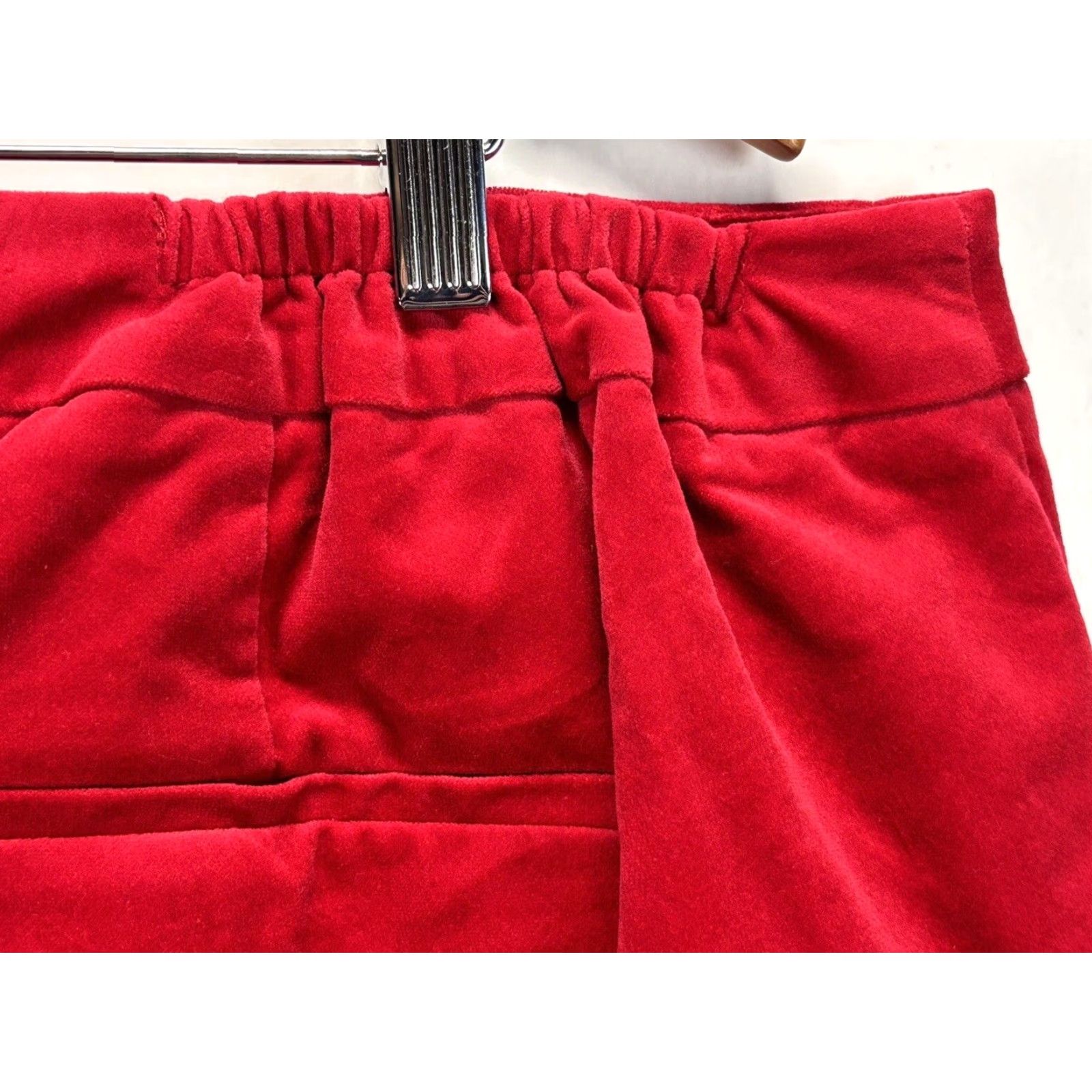 Talbots TALBOTS RSVP Plus Size 24W Red Cotton Blend Ankle Pants with Ruffle Detail Size 42" / US 20 - 5 Thumbnail