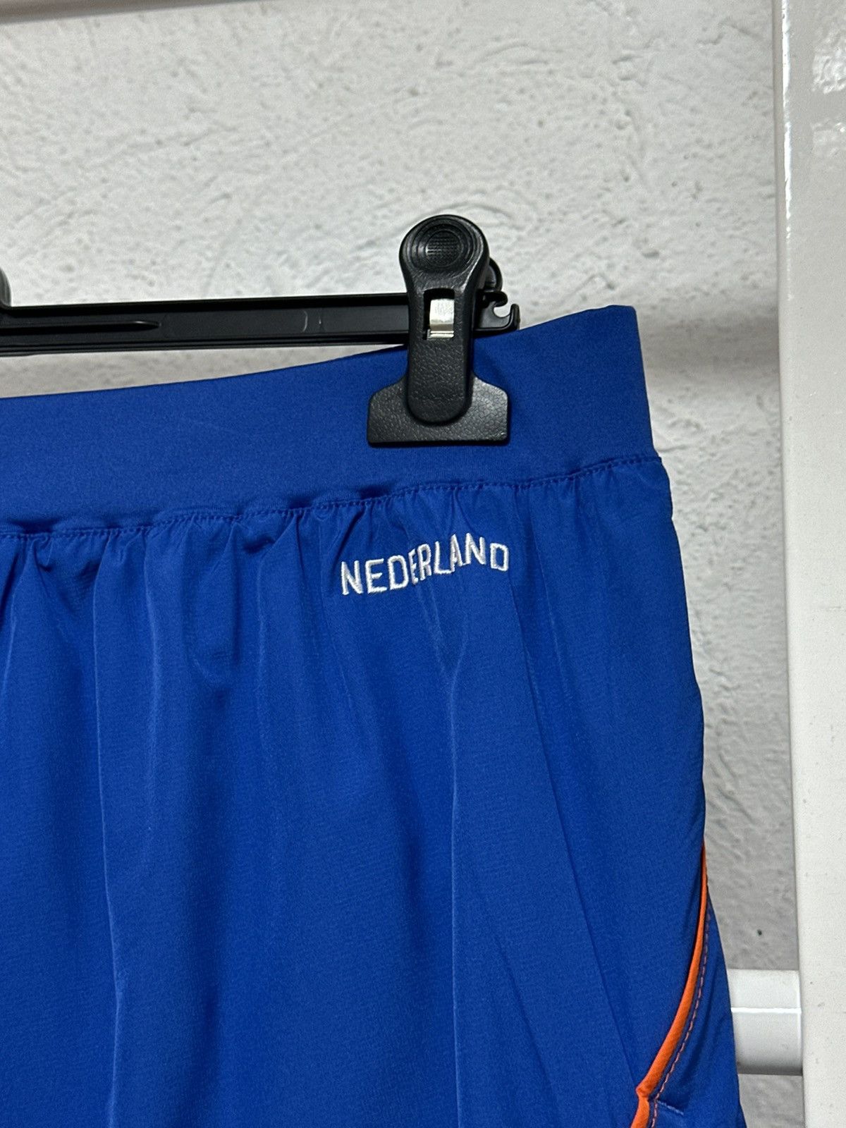 Nike Vintage Nike Nederland Women’s Nylon Track Pants Blue Size L Size 31" - 5 Thumbnail