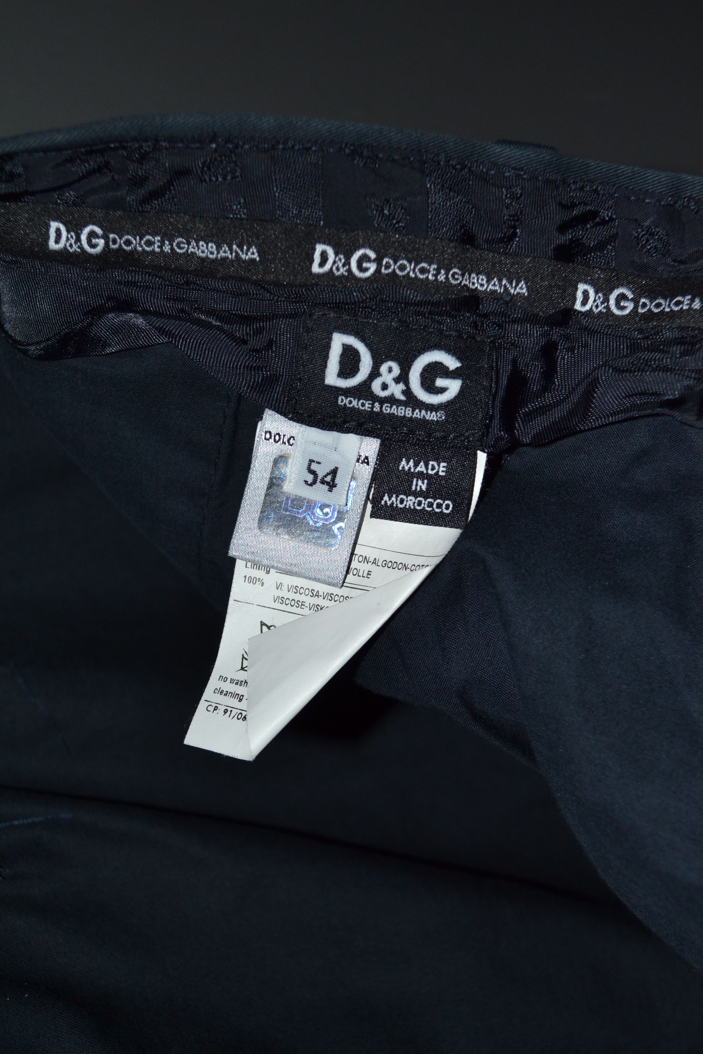 Dolce & Gabbana Dolce & Gabbana 1 Button Cotton Dark blue Suit Men's 54 Size US L / EU 52-54 / 3 - 19 Thumbnail