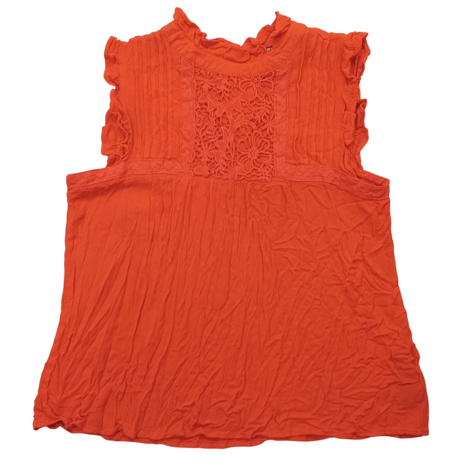 Buffalo David Bitton Buffalo David Bitton Sleeveless Top S Back Button Blouse Red Size S / US 4 / IT 40 - 1 Thumbnail