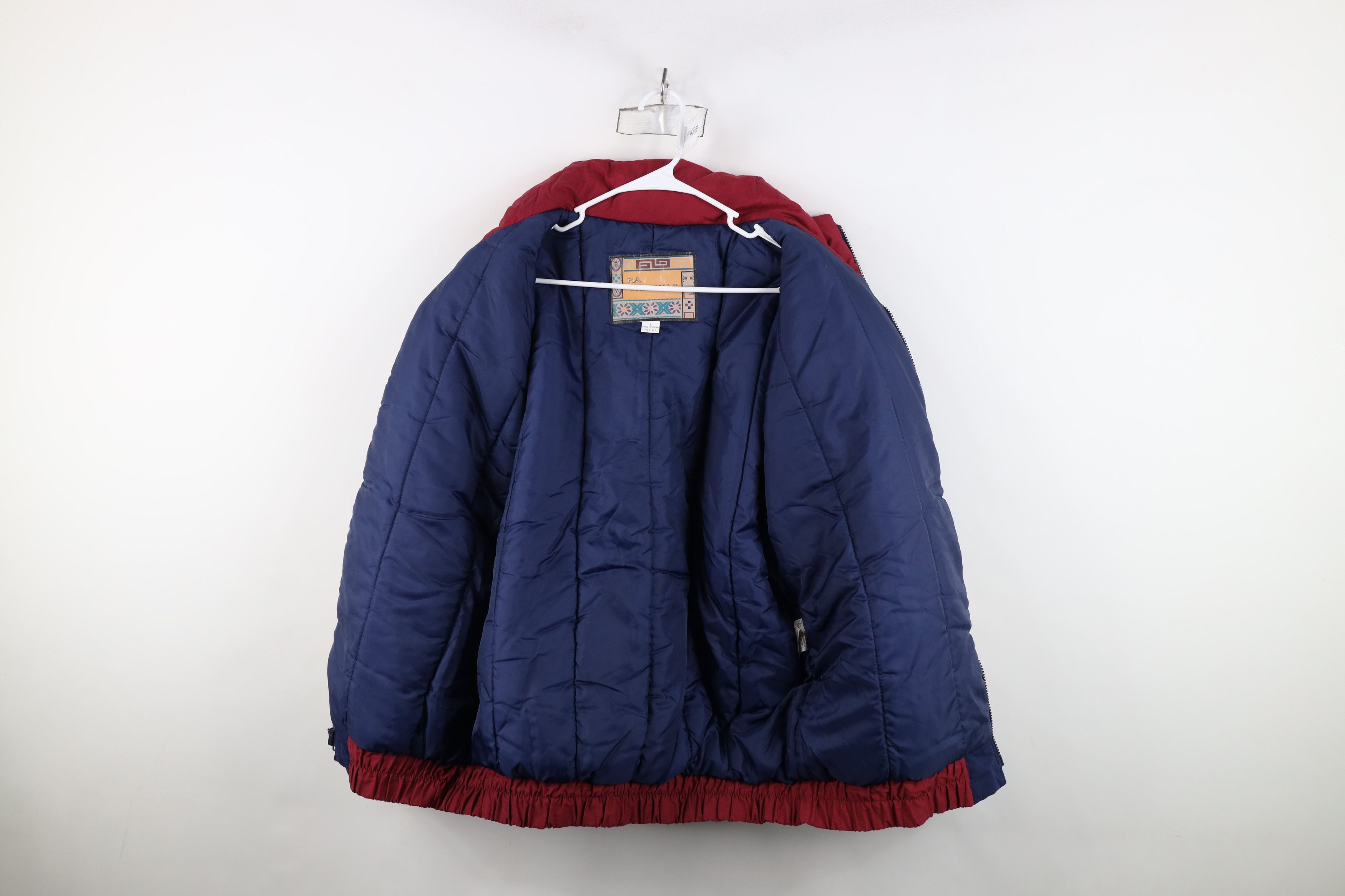 Vintage Vintage 90s Streetwear Patchwork Full Zip Puffer Jacket Size US L / EU 52-54 / 3 - 10 Thumbnail