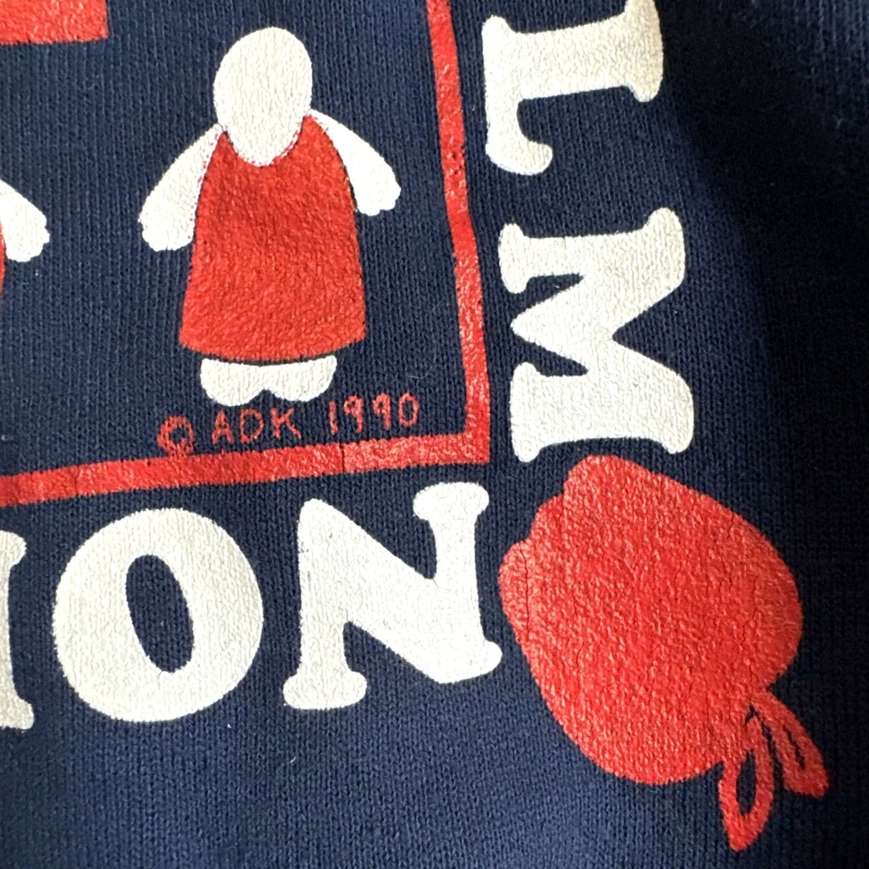 Fruit Of The Loom VINTAGE Crewneck Blue Y2K 1990 Long Sleeve Size XL X-Large Women’s Size XL / US 12-14 / IT 48-50 - 3 Thumbnail
