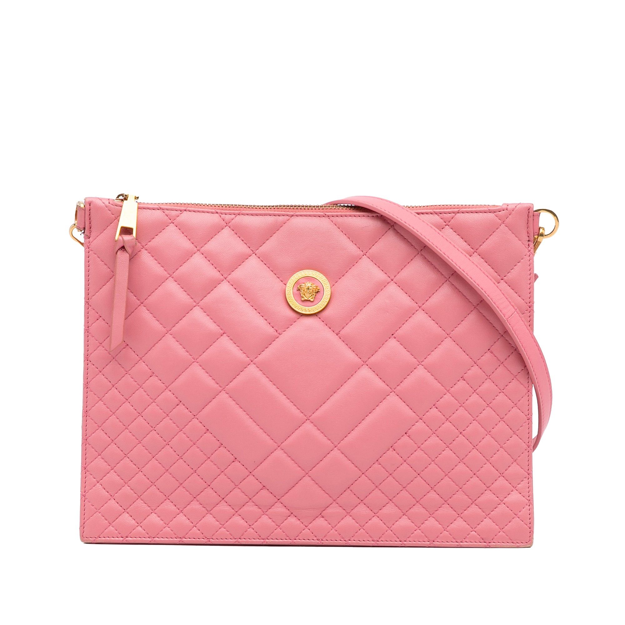 Versace Versace Quilted Medusa Crossbody Pink Size ONE SIZE - 1 Thumbnail