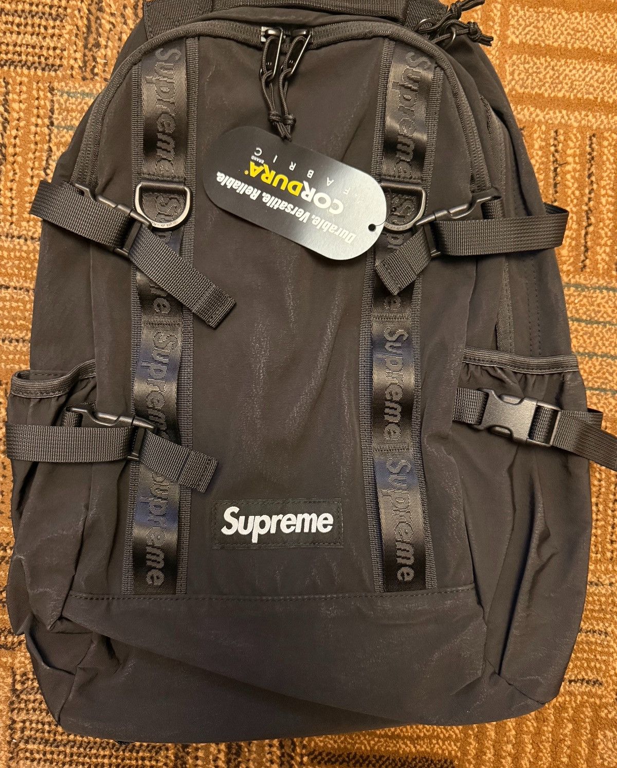 Supreme Supreme cordura FW20 black backpack logo | Grailed