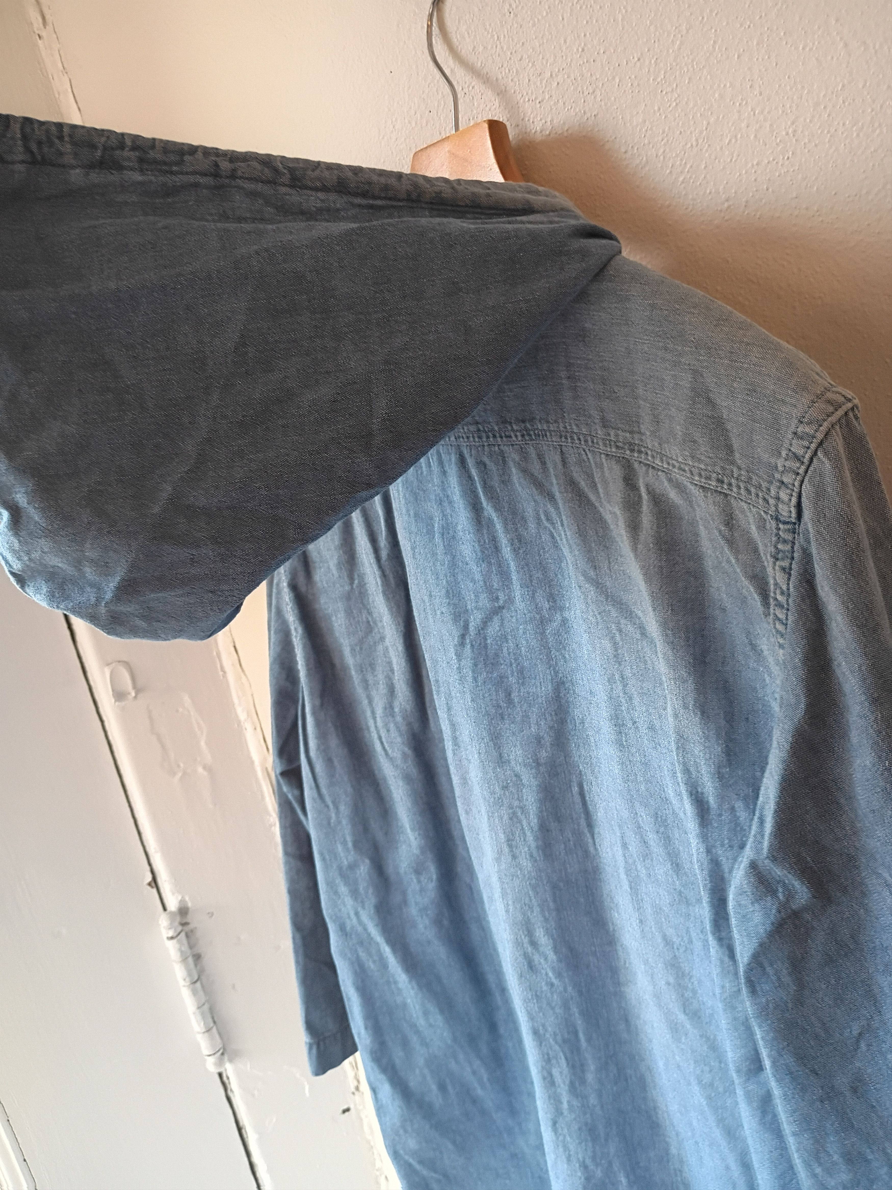 Orslow Light denim hooded button up shirt size 3 Size US L / EU 52-54 / 3 - 8 Thumbnail