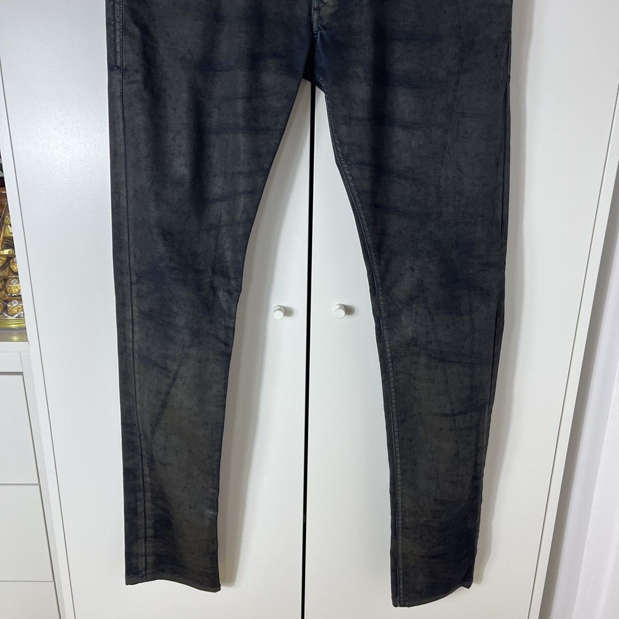 Diesel Vintage Diesel Tepphar Waxed Washed Denim Black Jeans Y2K Size US 31 - 3 Thumbnail