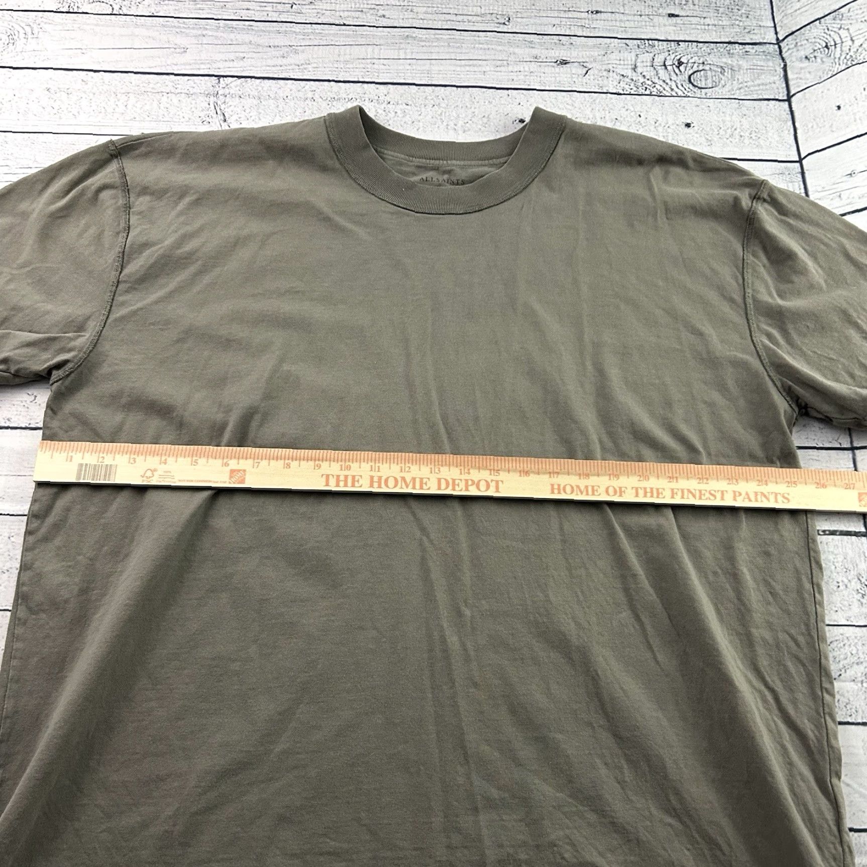 Allsaints AllSaints T-Shirt Shirt Crew Neck 100% Organic Cotton Short Sleeve Men's XL Tan Brown Crew Neck Logo Vintage: No Size US XL / EU 56 / 4 - 3 Thumbnail