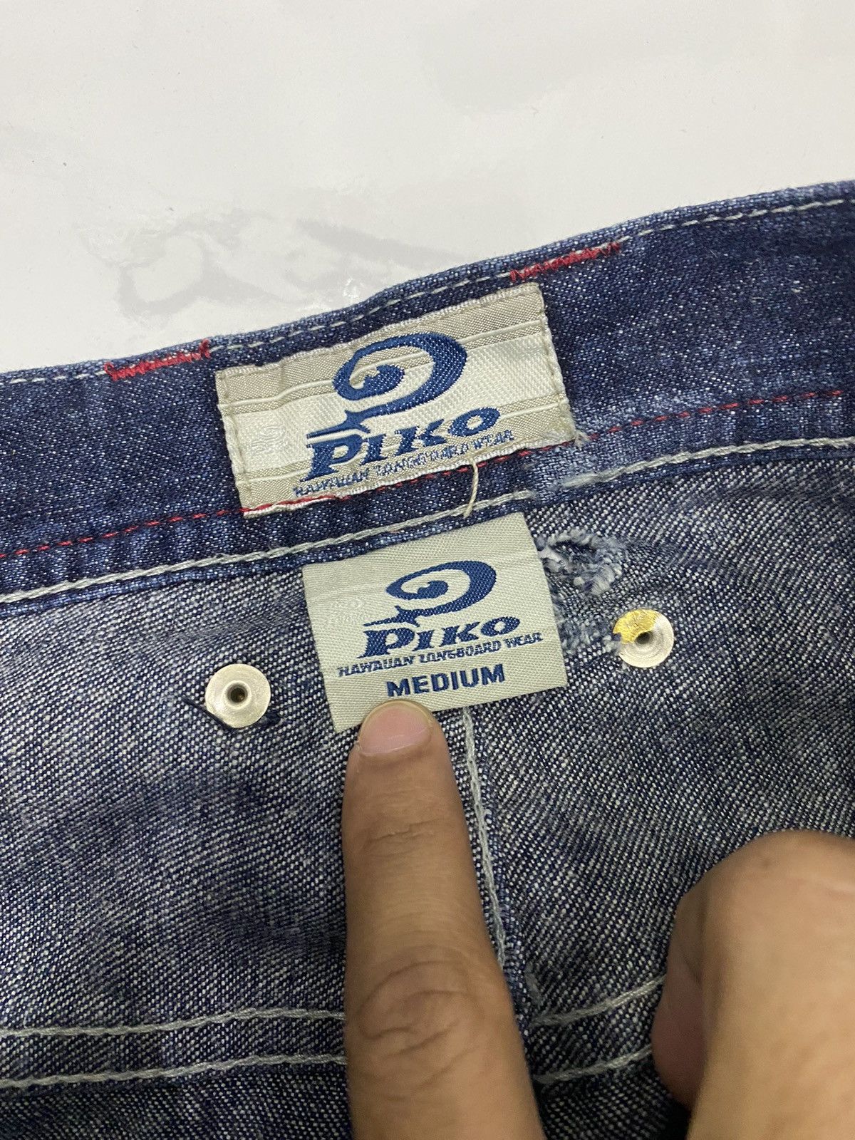 JNCO 🔥BAGGY DENIM CARGO PANTS PIKO HAWAIIAN DISTRESS RIPS DENIM Size US 30 / EU 46 - 9 Thumbnail