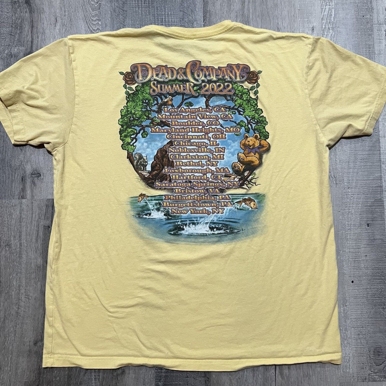 Next Level Dead & Company 2022 Tour Shirt Grateful Dead Yellow SZ XL Size US XL / EU 56 / 4 - 2 Thumbnail