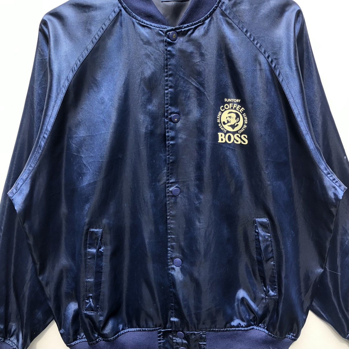 Vintage Vintage Suntory Coffee Boss Varsity Jacket Spellout Back Hit Size US L / EU 52-54 / 3 - 10 Thumbnail
