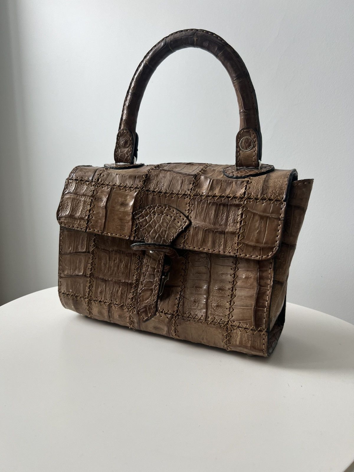 Vintage Vintage Women's Leather bag Crocodile Leather Made By Jaguar Size ONE SIZE - 2 Thumbnail