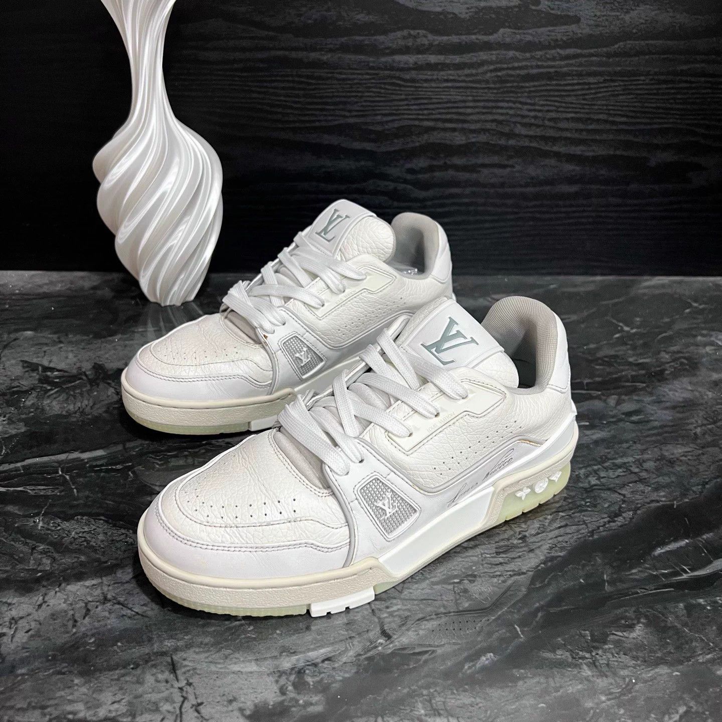 Louis Vuitton Lv Trainer White Cement 37 95 New Size US 6 / IT 36 - 1 Thumbnail