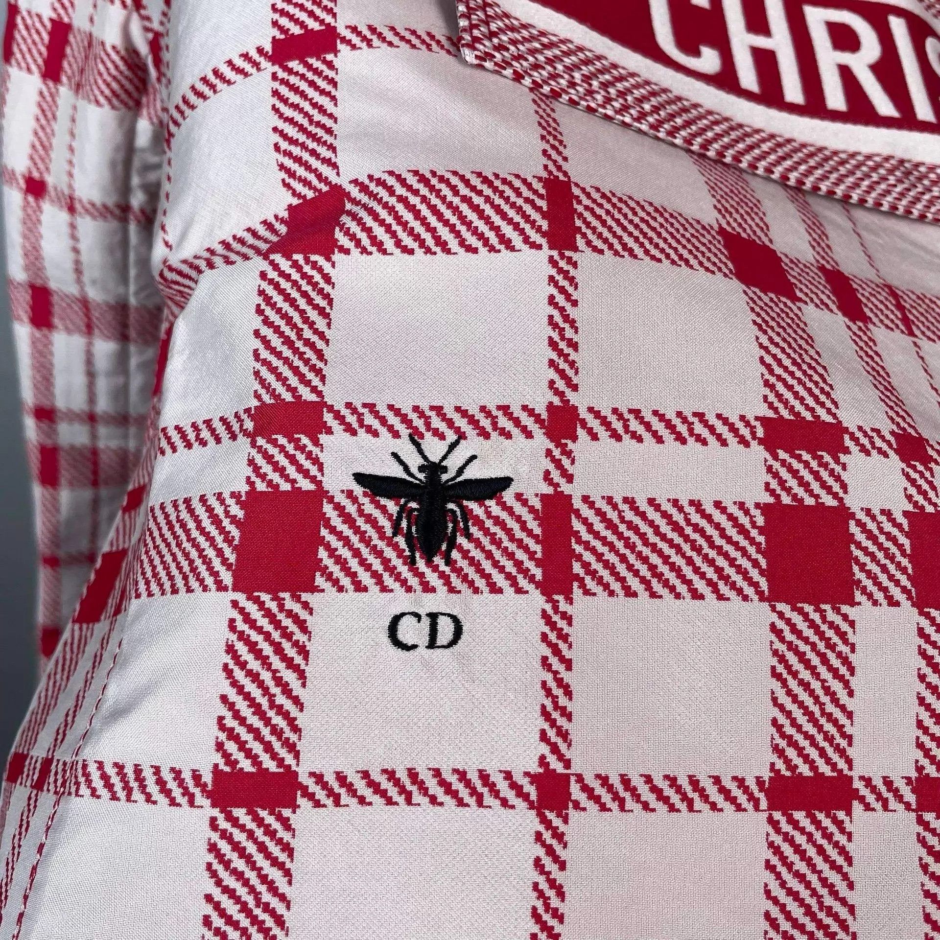 Dior Dior Red Gingham Logo Hooded Jacket XS Size XS / US 0-2 / IT 36-38 - 8 Thumbnail