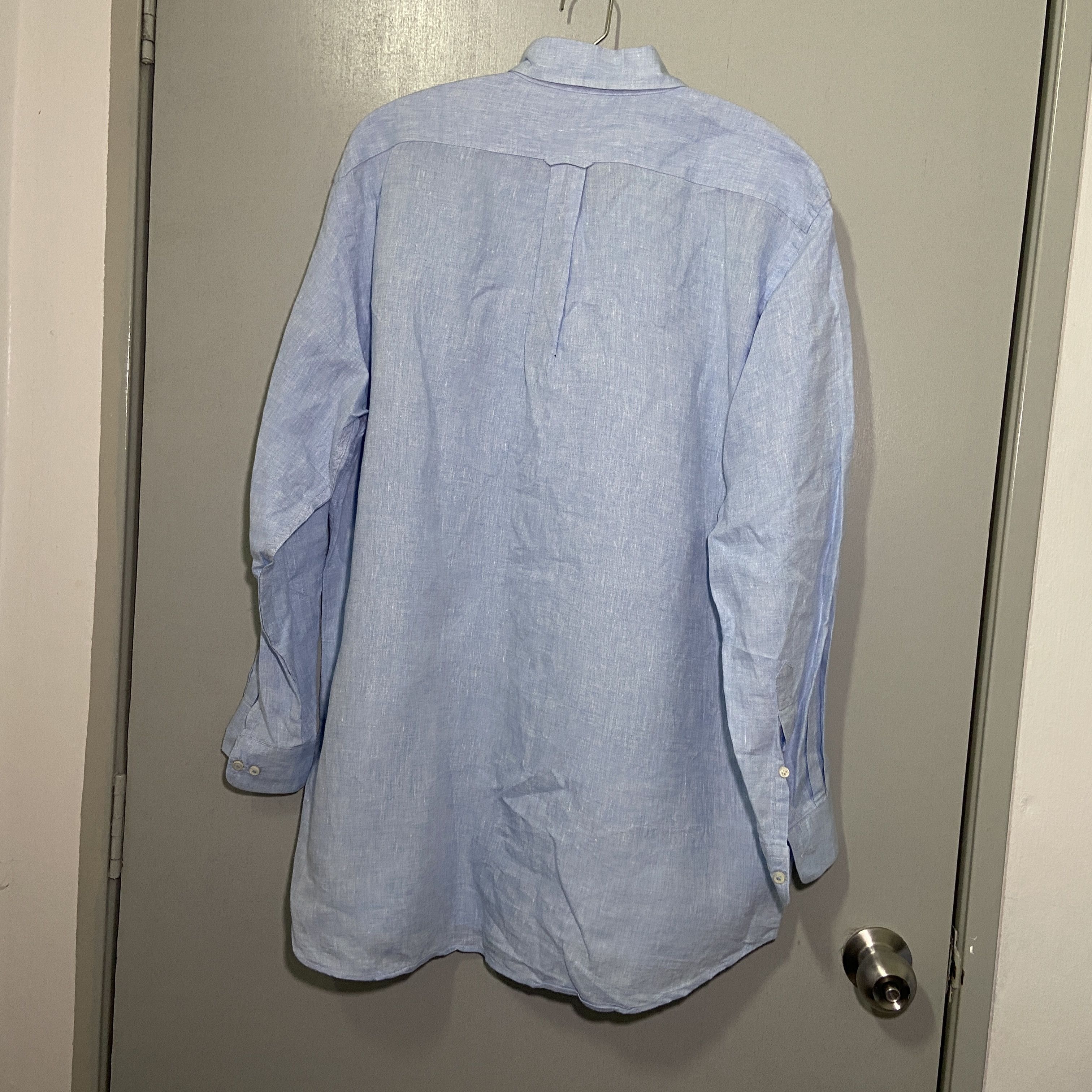 Uniqlo × Vintage Uniqlo Premium Linen Long Sleeve Shirt Size US XL / EU 56 / 4 - 4 Thumbnail