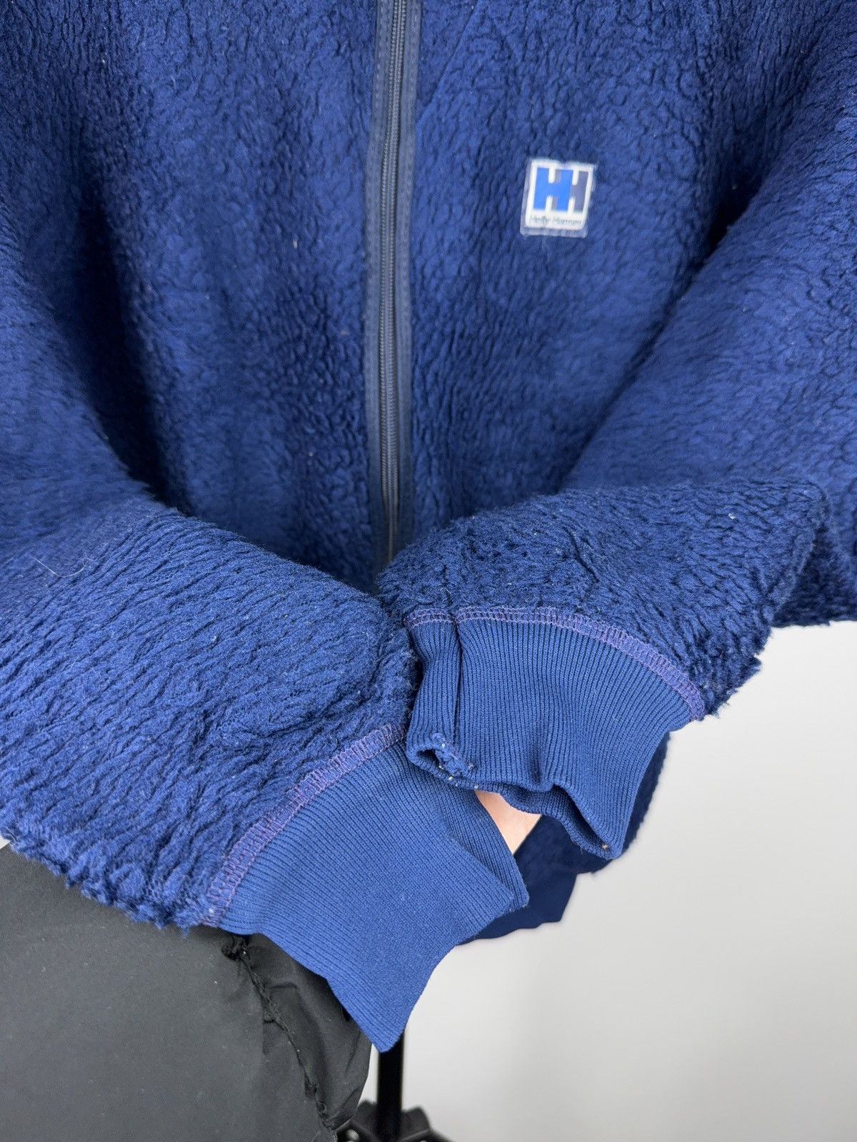 Helly Hansen 80s Retro Helly Hansen Navy Sherpa Fleece Zip Jacket Logo Size US S / EU 44-46 / 1 - 7 Thumbnail