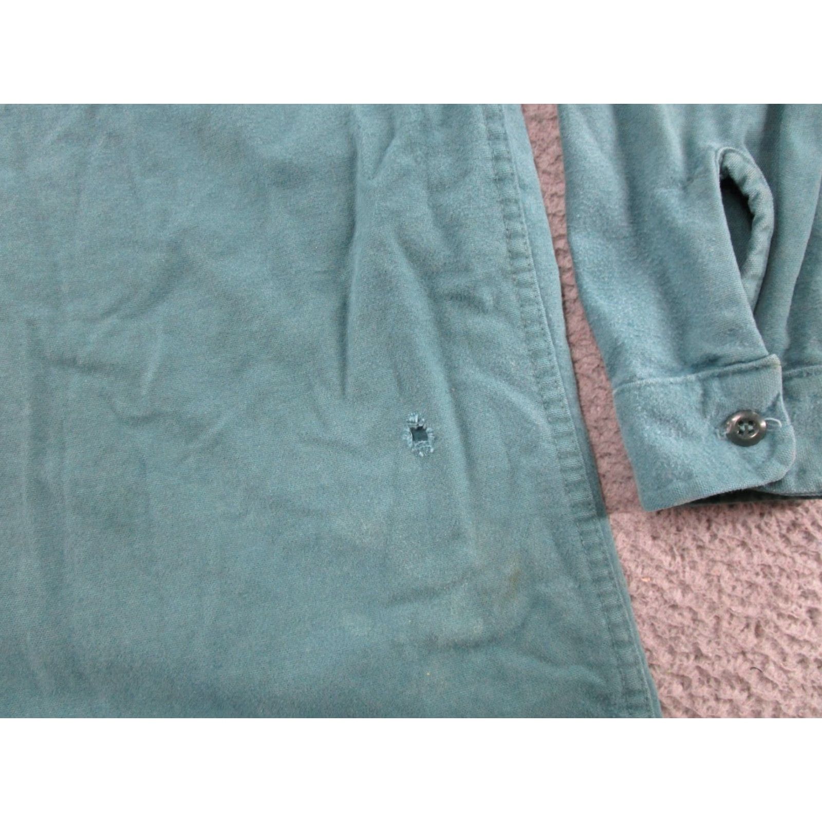 Vintage VINTAGE Melton Shirt Button-Up Flannel Blue 90s Outdoor Men’s L Cotton 100% USA Made Readable Pockets Size US L / EU 52-54 / 3 - 3 Thumbnail