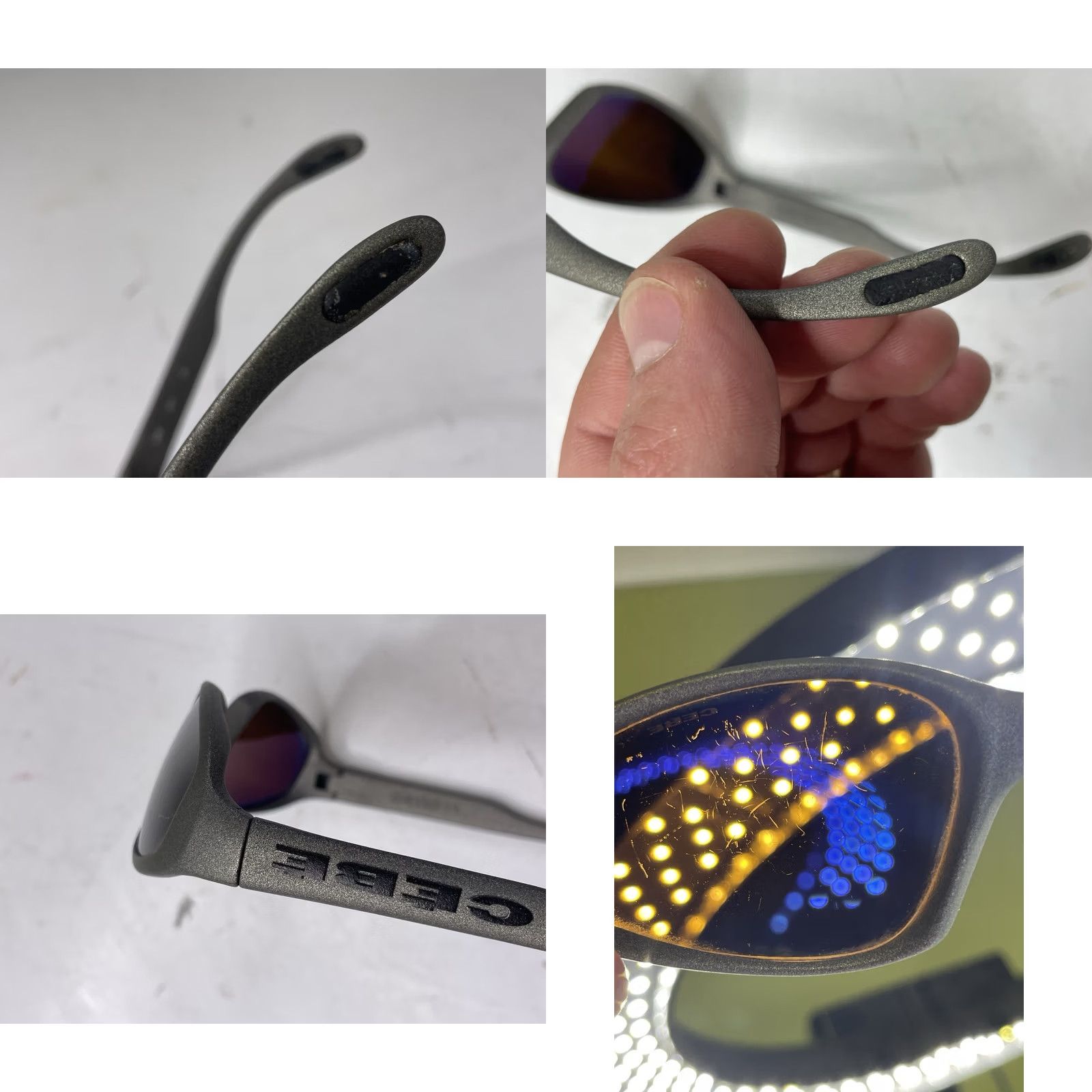 Vintage VINTAGE Cébé Sunglasses Ski 4937 0451 L9 Made in France with Case & Strap Gray Plastic Unisex Adult Sport Glasses Size ONE SIZE - 9 Thumbnail