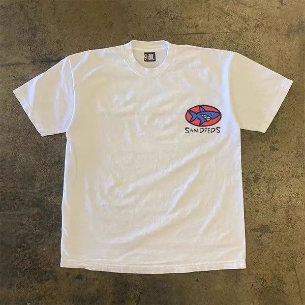 Japanese Brand VIBE Shark pattern casual vintage cotton t-shirt Size US M / EU 48-50 / 2 - 4 Thumbnail