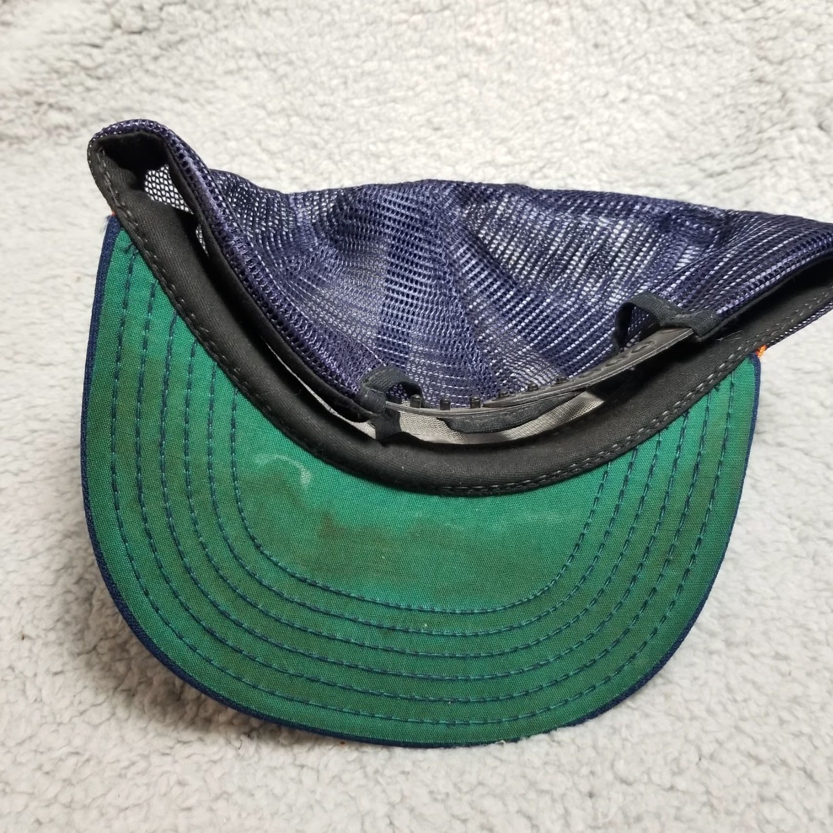 GAS Vintage 80’s 76 PATCH Navy Blue SnapBack Trucker Hat Unitog Gas Station Size ONE SIZE - 3 Thumbnail
