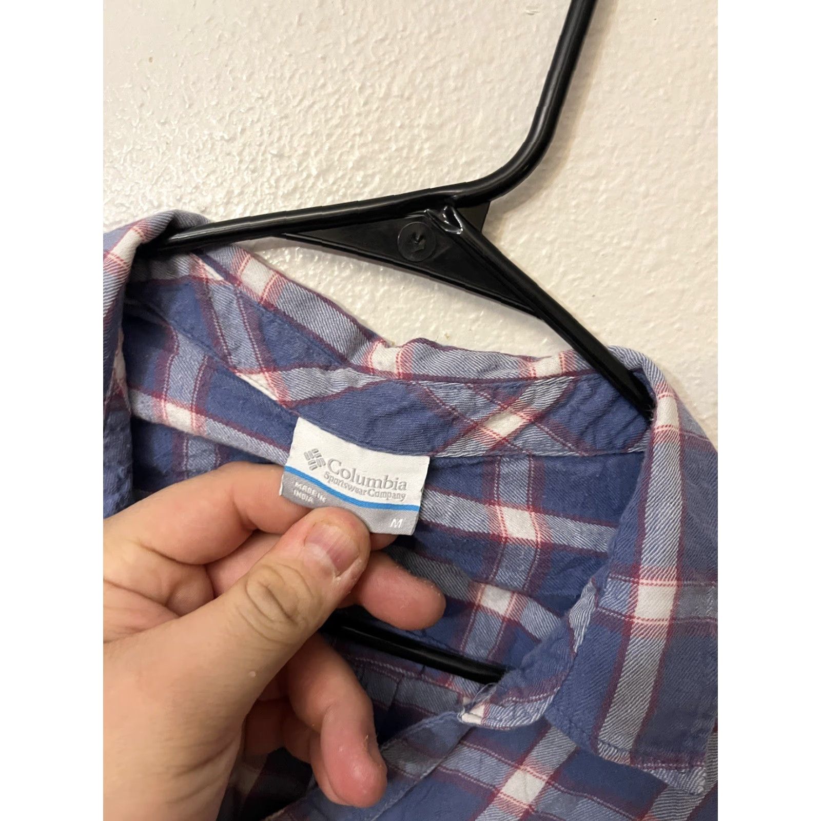Vintage Columbia Button-Up Shirt Womens Medium Plaid Blue 100% Cotton Lightweight Casual Workwear Pockets Size M / US 6-8 / IT 42-44 - 2 Thumbnail