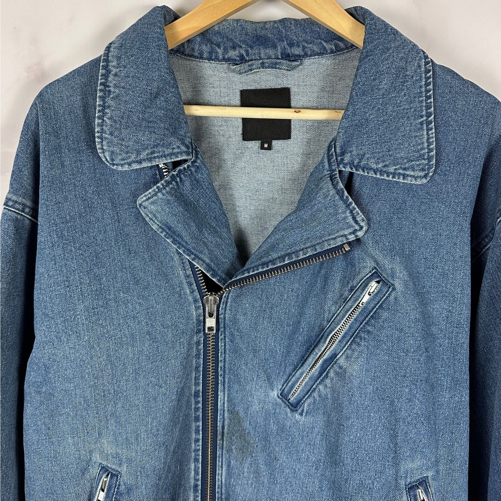 Beams Japan Light Wash Moto Denim Jacket Size US M / EU 48-50 / 2 - 3 Thumbnail