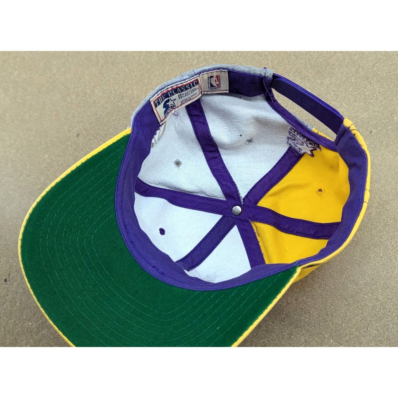 Starter VINTAGE Starter Los Angeles Lakers Baseball Cap One Size Adjustable Size ONE SIZE - 5 Thumbnail