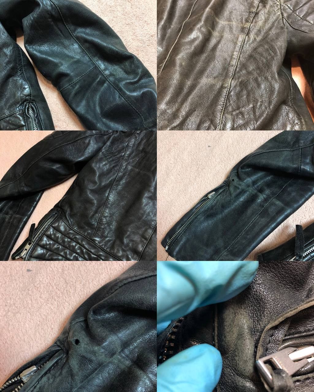 Allsaints All Saints Womens Leather Biker Black Jacket Size 6 Size M / US 6-8 / IT 42-44 - 22 Thumbnail