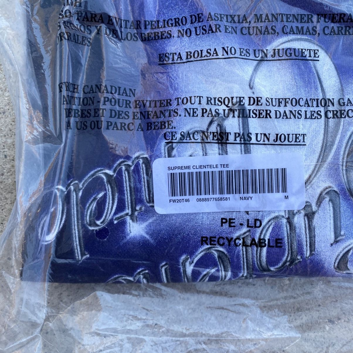 Supreme Supreme Clientele T-Shirt Navy Blue 2020 Wu Tang Clan Size US M / EU 48-50 / 2 - 2 Thumbnail