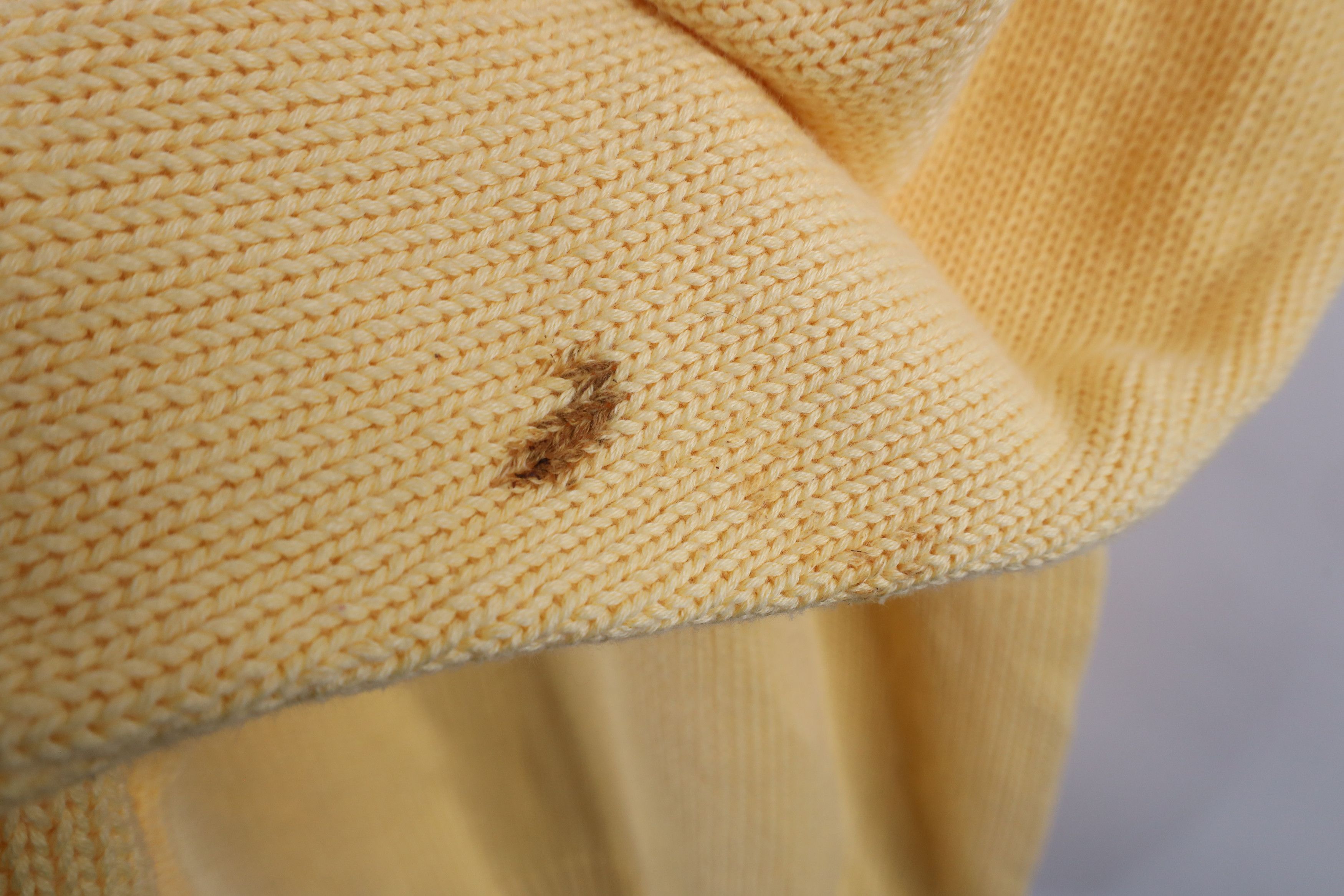 Vintage Vintage 90s Streetwear Blank Cotton Knit Sweater Yellow Size US XXL / EU 58 / 5 - 4 Thumbnail
