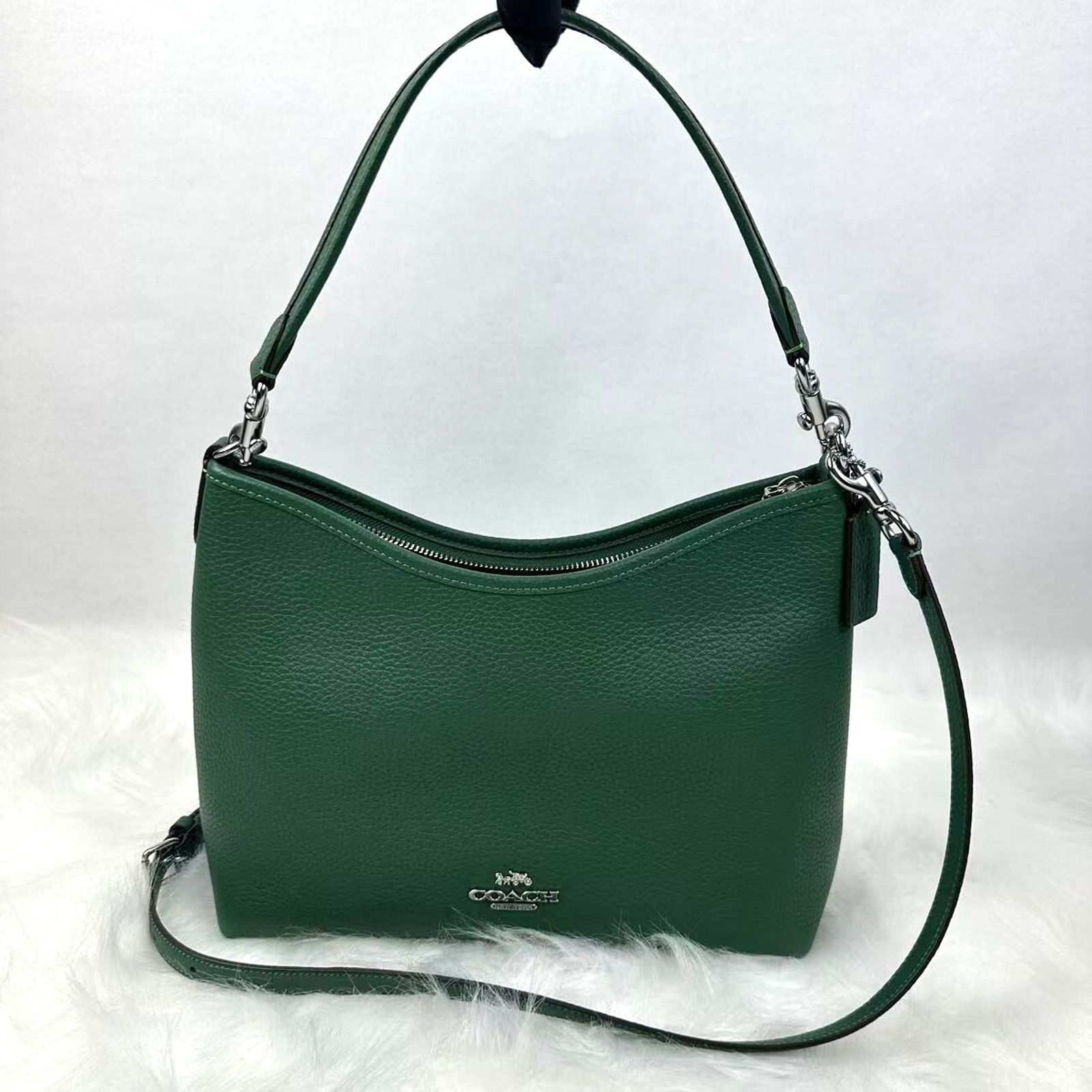 Coach Laurel Shoulder/crossbody Bag Leather Shamrock Green, Women's