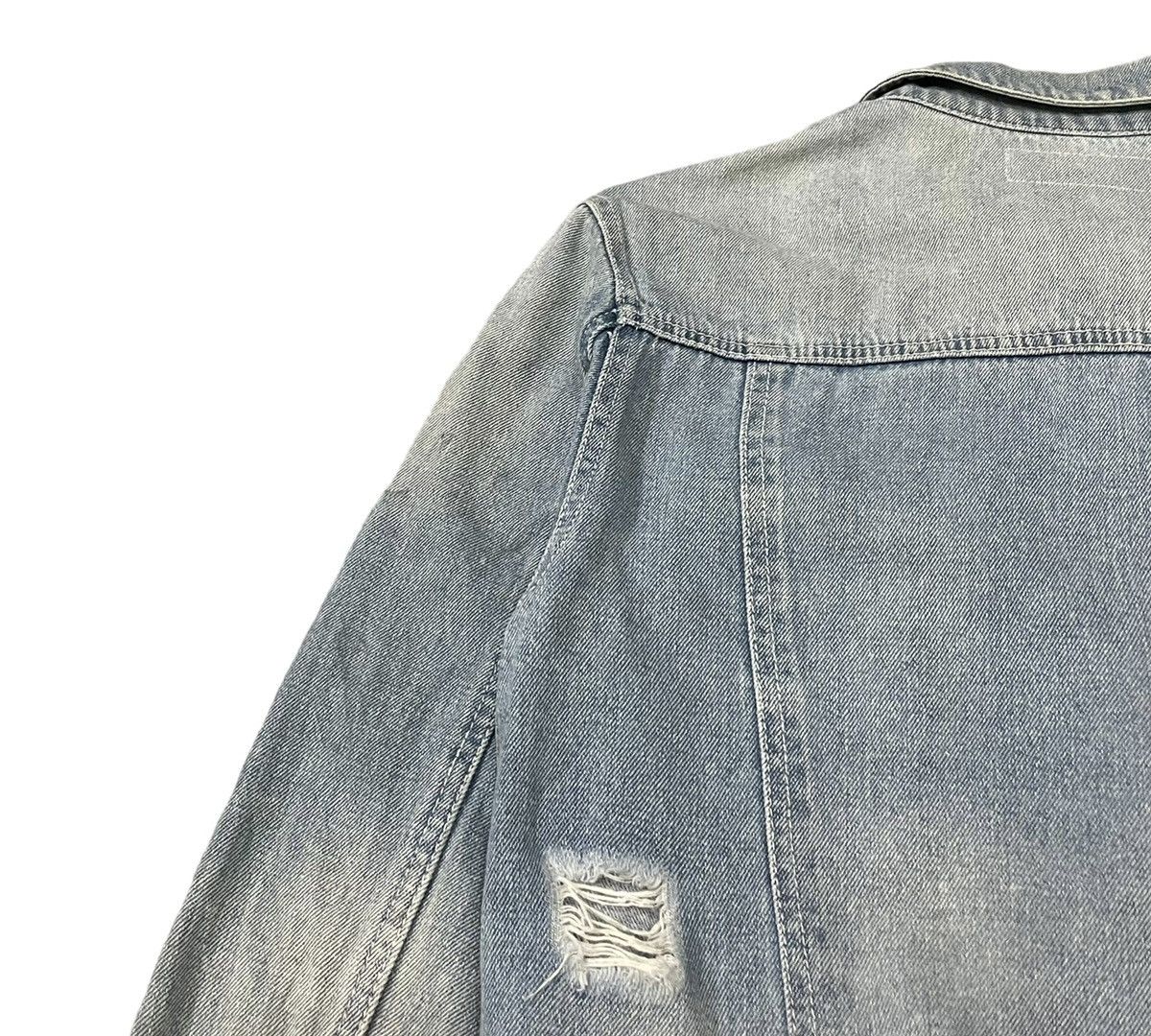 Le Grande Bleu (L.G.B.) Vintage Legenda Made Punk Distressed Denim Jacket Size US M / EU 48-50 / 2 - 16 Thumbnail