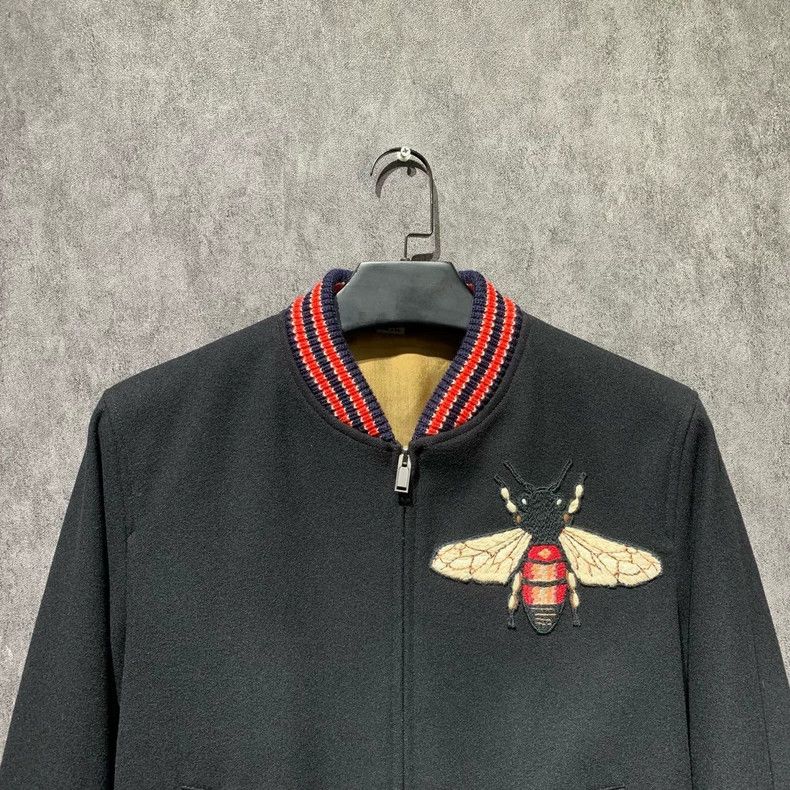 Gucci Gucci Little Bee Classic Baseball Uniform jacket 2502-Nexta Size US M / EU 48-50 / 2 - 3 Thumbnail