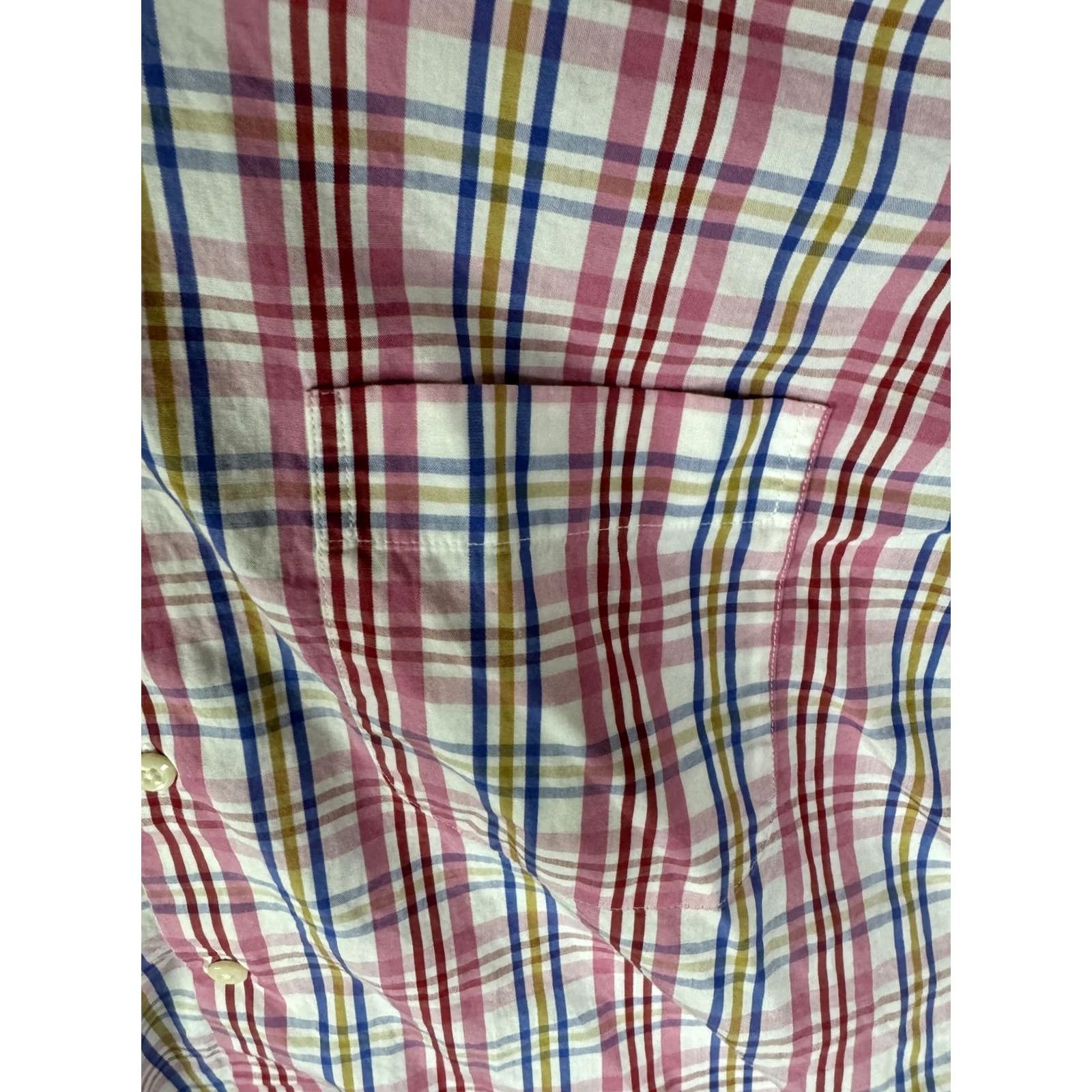 Peter Millar Peter Millar Shirt Mens XL Pink Blue Plaid Button Front Long Sleeve Cotton Size US XL / EU 56 / 4 - 5 Thumbnail