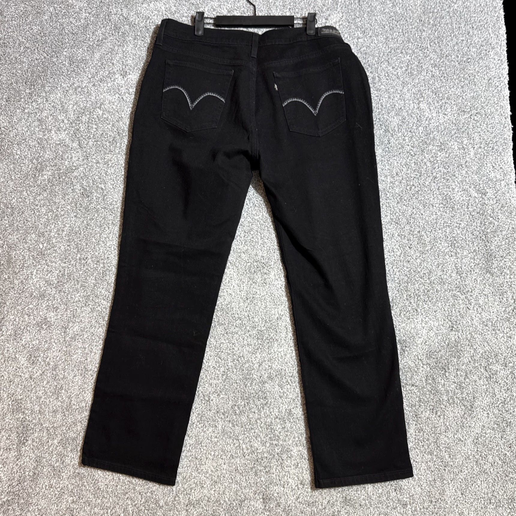 Levi's Levi's Jeans 505 Womens Size 16 Regular Straight Dark Wash 33x30 Streetwear Casual 77% Cotton 22% Polyester 1% Spandex Size 38" / US 16 / IT 52 - 6 Thumbnail