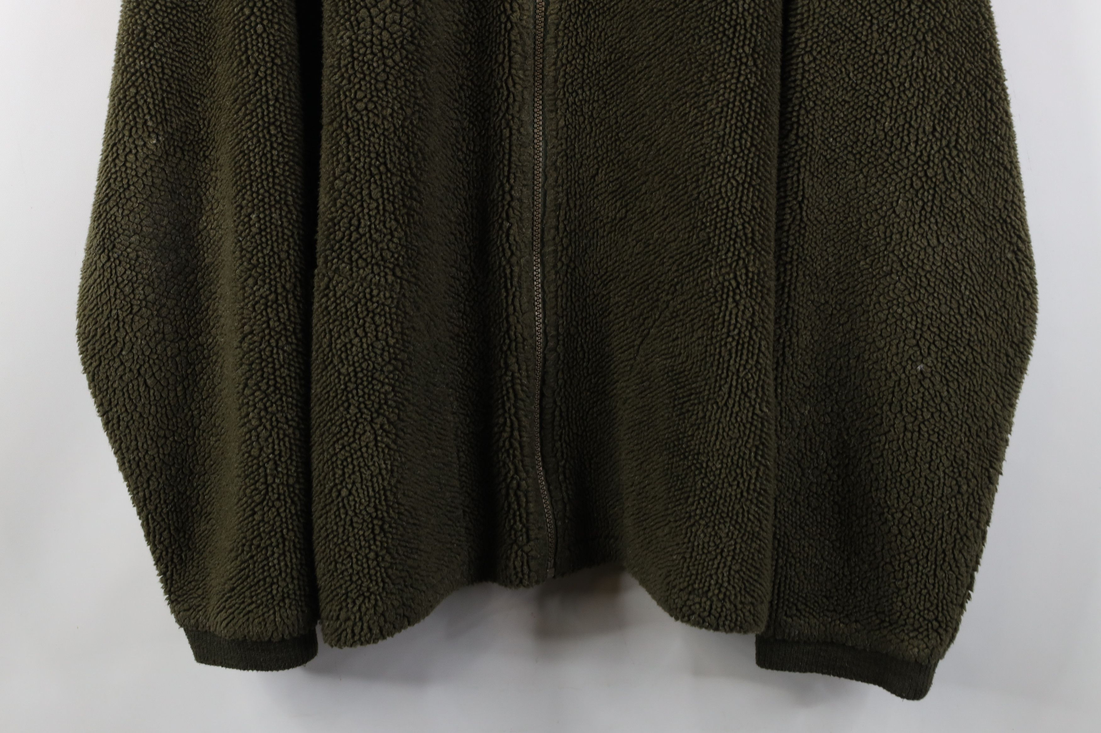 Columbia Vintage 90s Columbia Fleece Full Zip Jacket Olive Green USA Size US XL / EU 56 / 4 - 3 Thumbnail