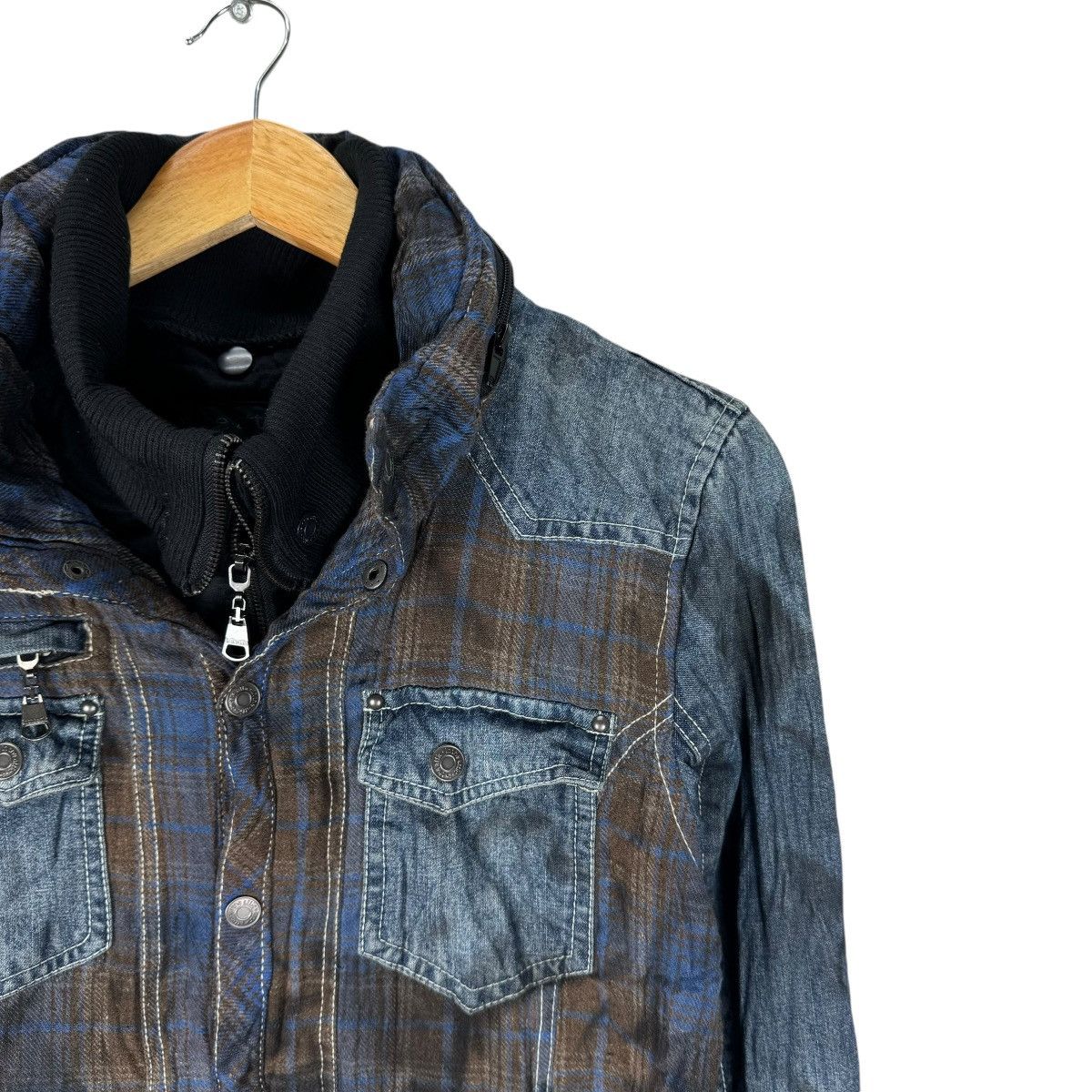 If Six Was Nine ⚡️IN THE ATTIC HOODIE DENIM ZIPPER JACKET Size L / US 10 / IT 46 - 3 Thumbnail