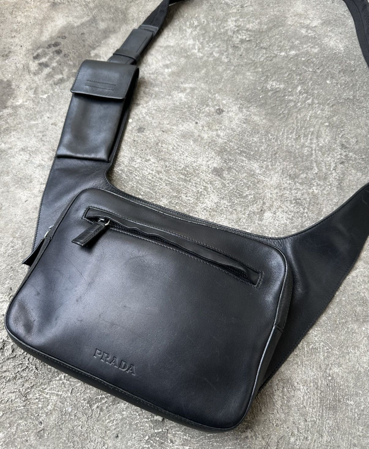 Prada Prada - Archive S/S1999 Holster Crossbody Leather Bag Black Size ONE SIZE - 3 Thumbnail