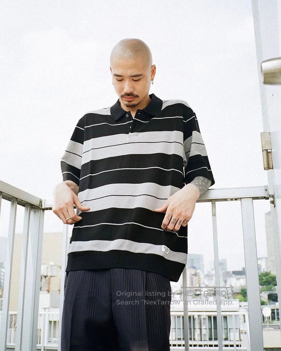 Wacko Maria wacko maria striped polo shirt s/s xl. Size US XL / EU 56 / 4 - 1 Thumbnail
