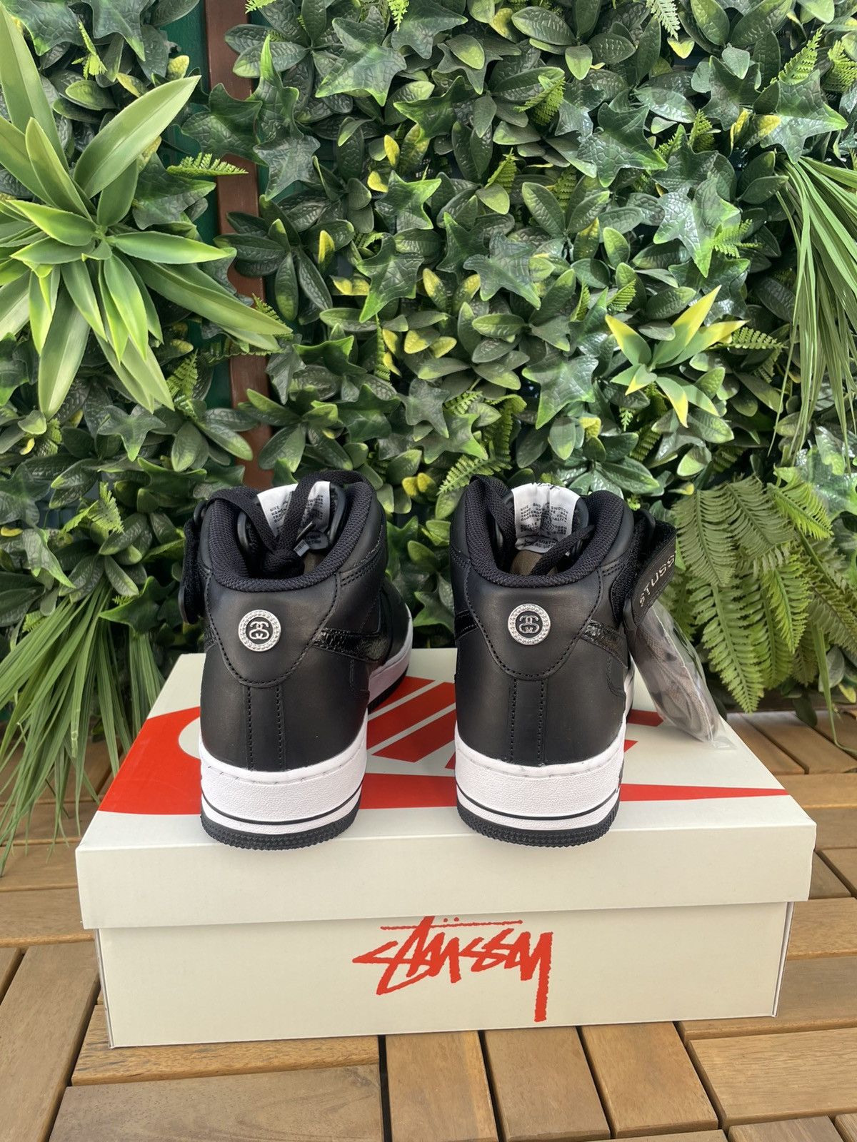 Nike × Stussy Nike x Stüssy Air Force 1 Mid "Black Snakeskin" Size US 9.5 / EU 42-43 - 2 Thumbnail