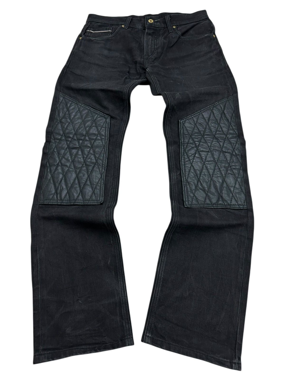 Hysteric Glamour Union Made Selvedge Neo Biker Leather Padded Racing Sport Size US 30 / EU 46 - 2 Thumbnail
