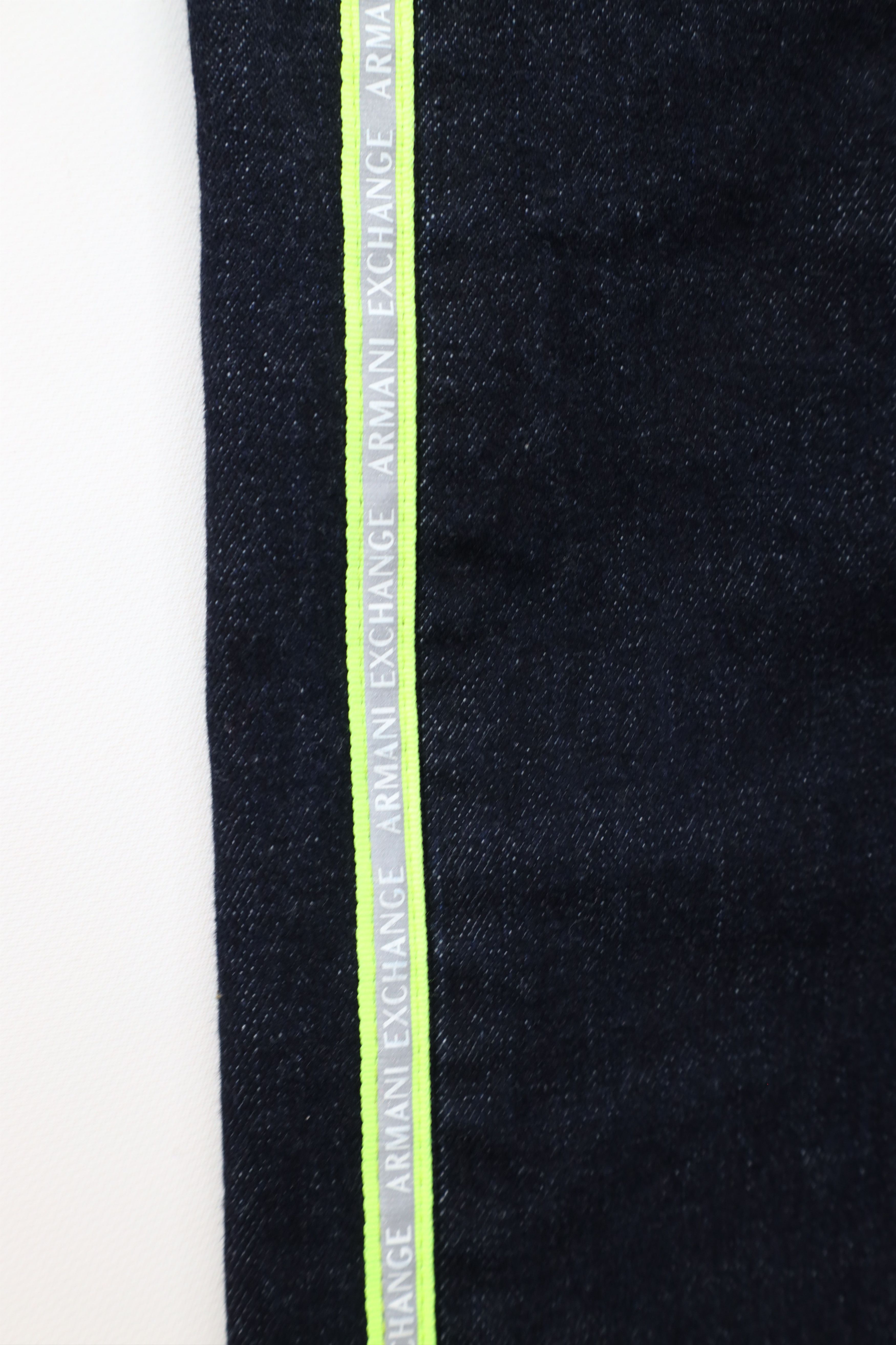 Armani Exchange × Vintage Armani Exchange Fit Spell Out Reflective Stripe Denim Jeans Size US 34 / EU 50 - 9 Thumbnail