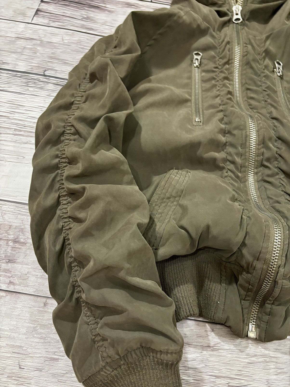 VTG Cropped Avant Garde Rick Owens Style Bomber Jacket Fur